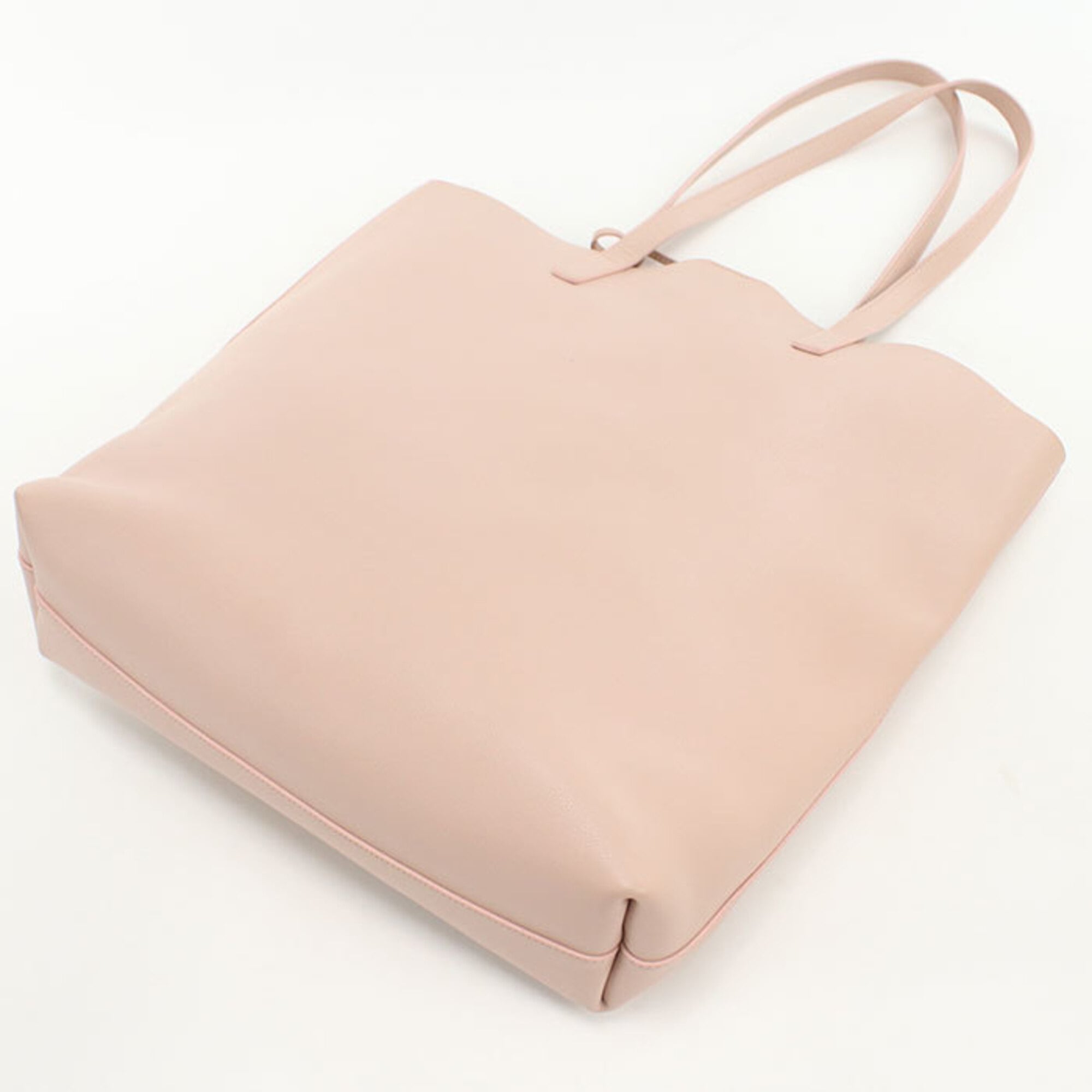 Saint Laurent Pink Leather Pouch Tote Bag (Pre-Owned)