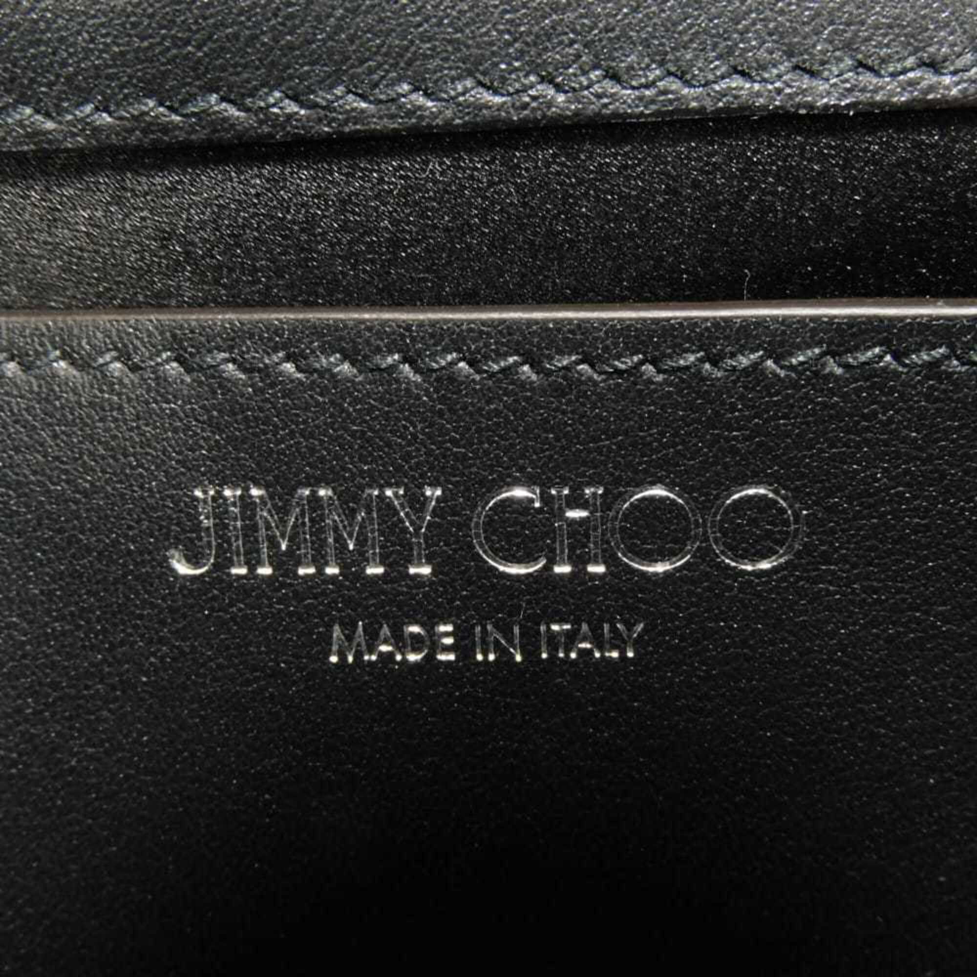 Jimmy Choo Green Leather Clutch Bag Shoulder Bag (Pre-Owned)