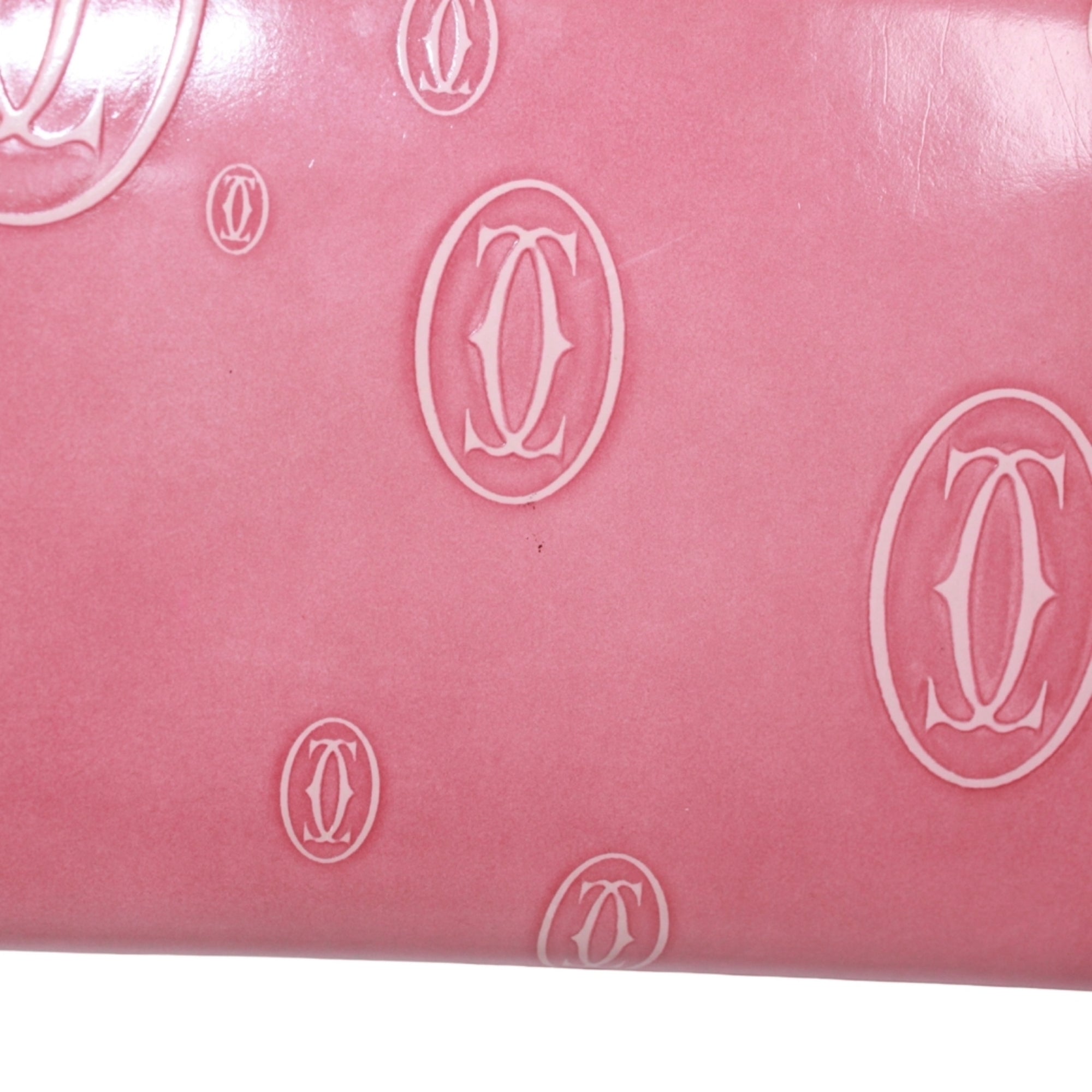 Cartier Pink Leather Long Wallet (Bi-Fold) (Pre-Owned)