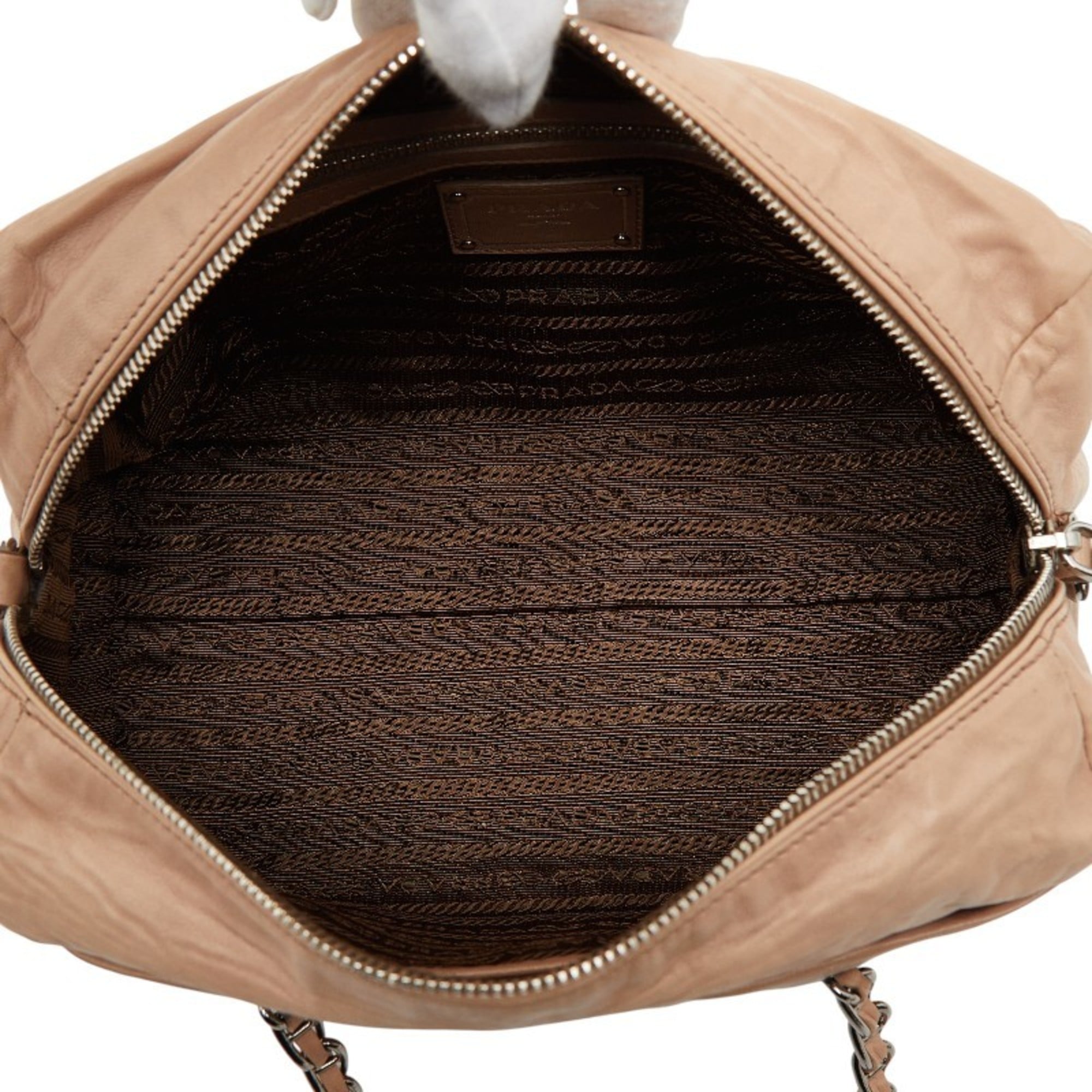 Prada Pink Leather Shoulder Bag (Pre-Owned)