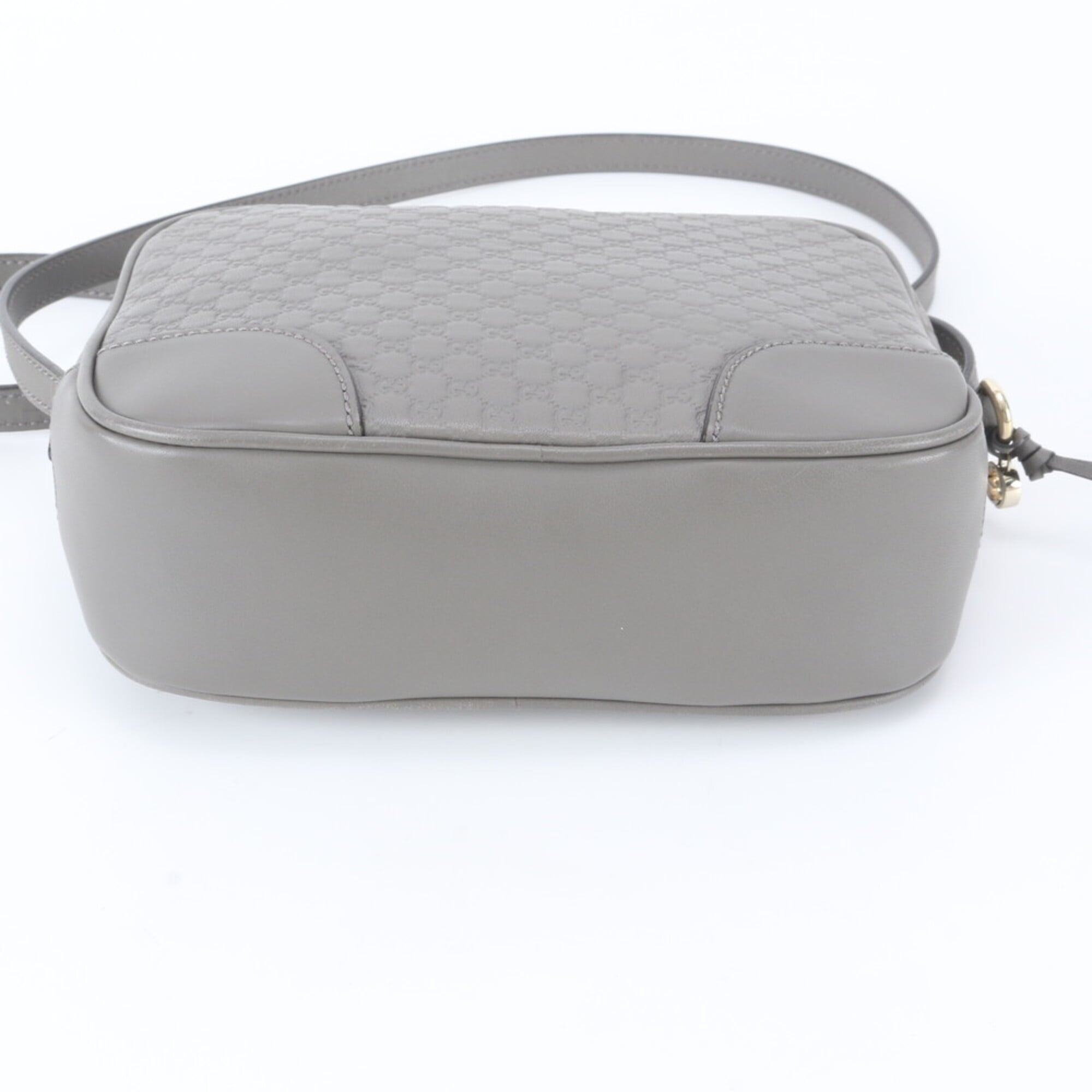 Gucci Gray Leather Shoulder Bag (Pre-Owned)