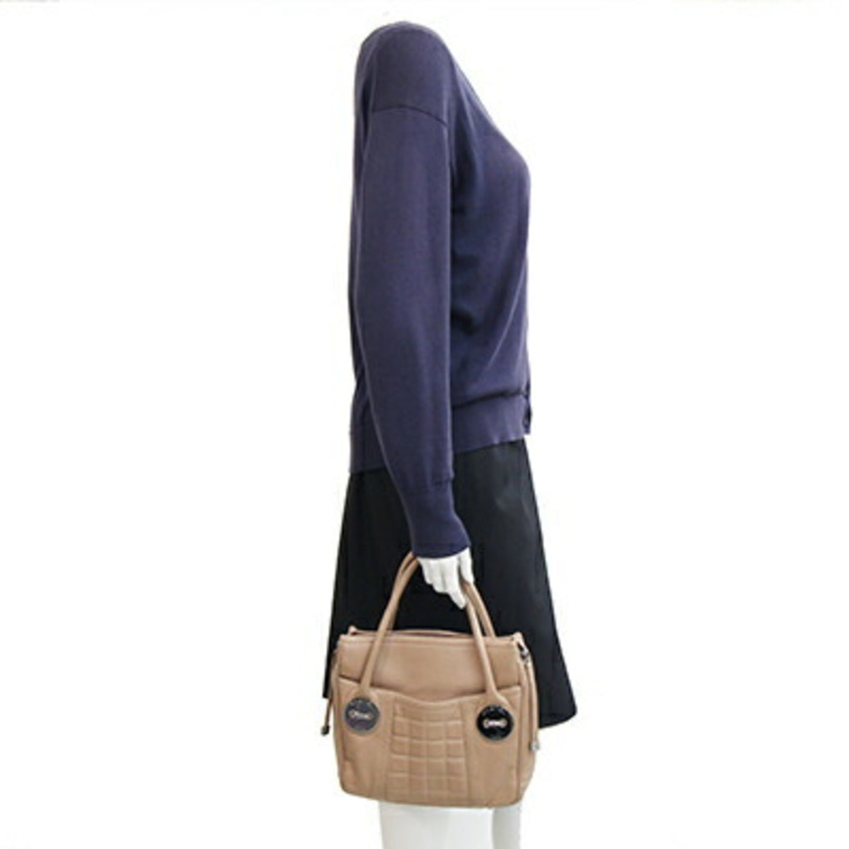 Chanel Beige Grained Calfskin Handbag (Pre-Owned)