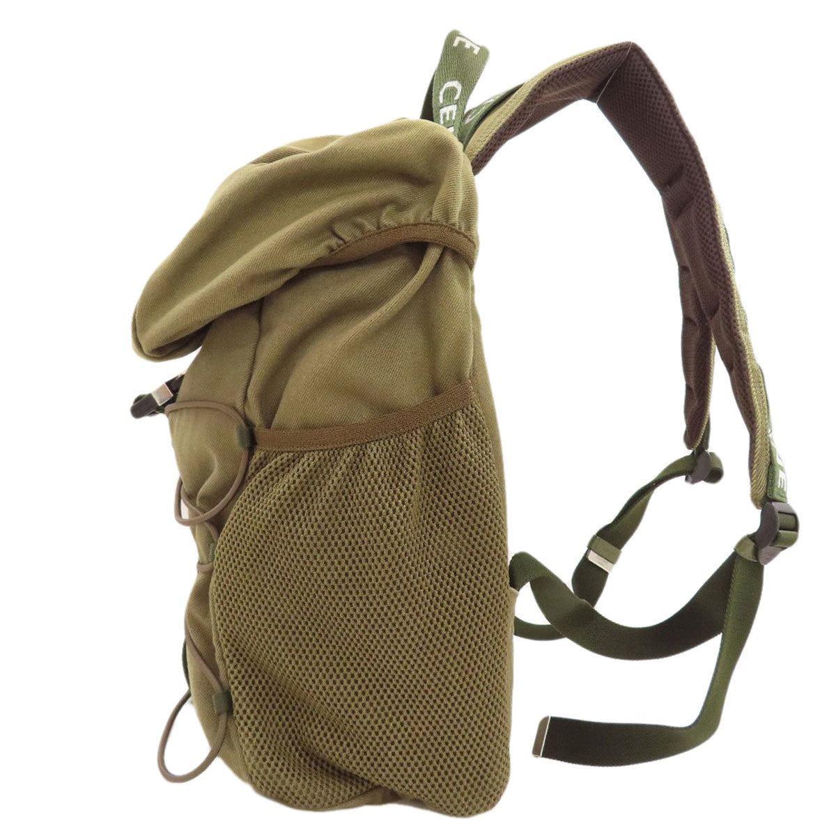 Celine Green Khaki Canvas Backpack (Pre-Owned)