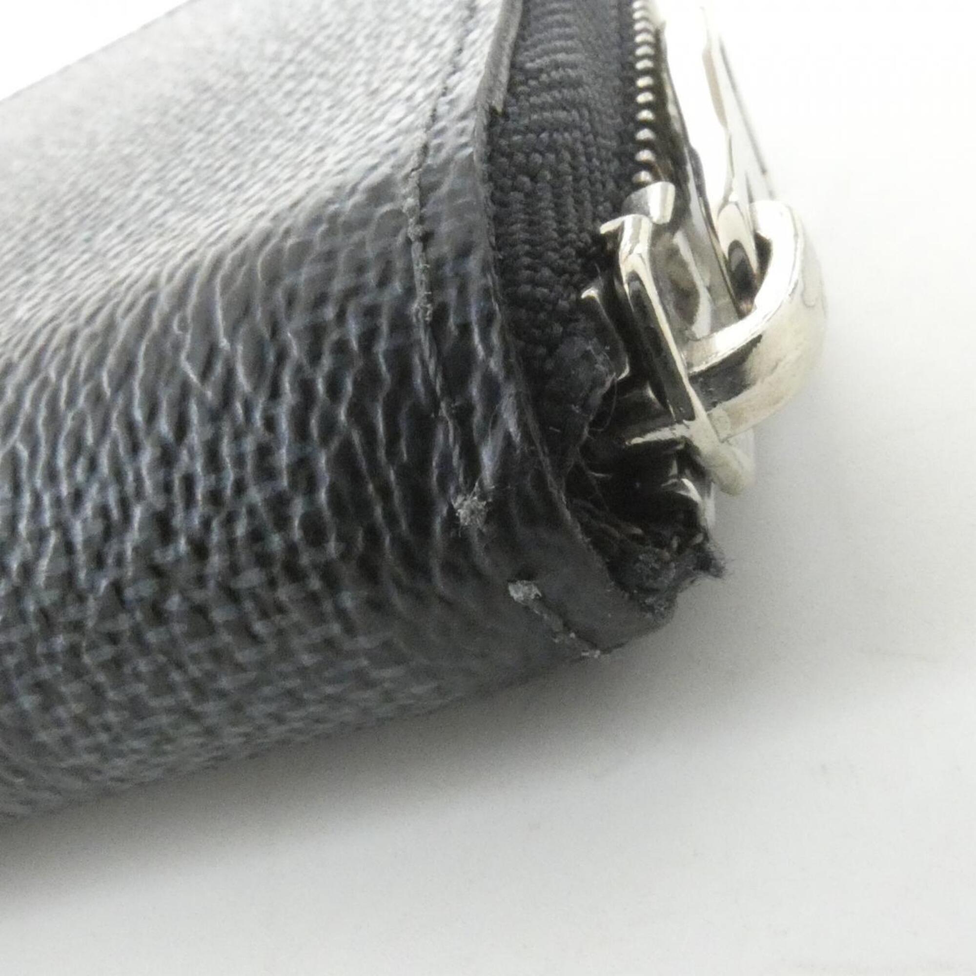 Louis Vuitton Black Coated Canvas Long Wallet (Bi-Fold) (Pre-Owned)