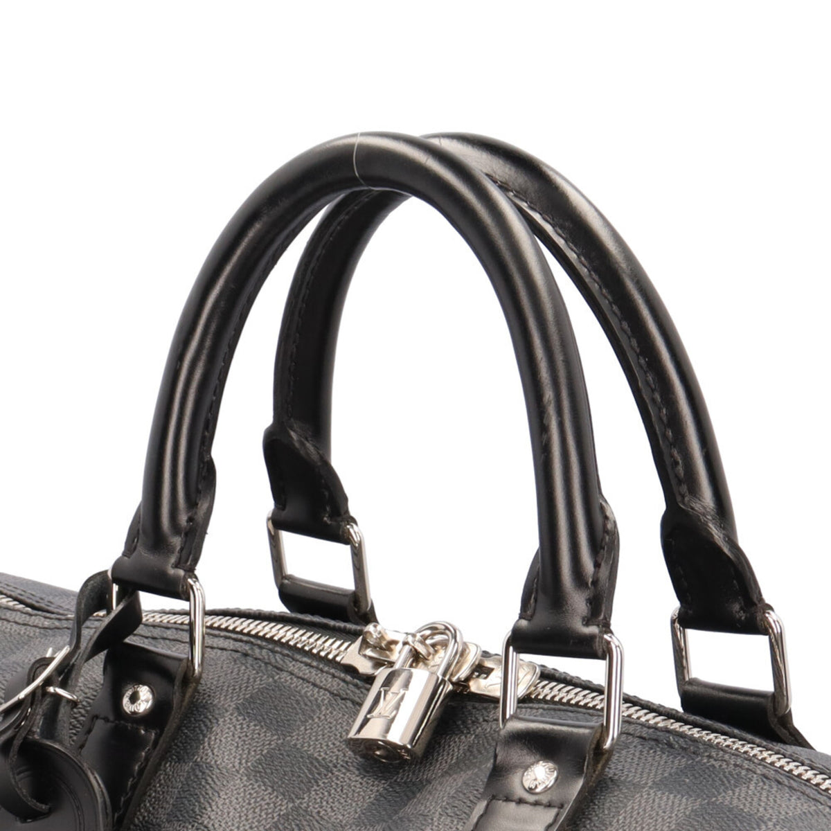 Louis Vuitton Black Gray Damier Graphite Canvas Boston Bag (Pre-Owned)