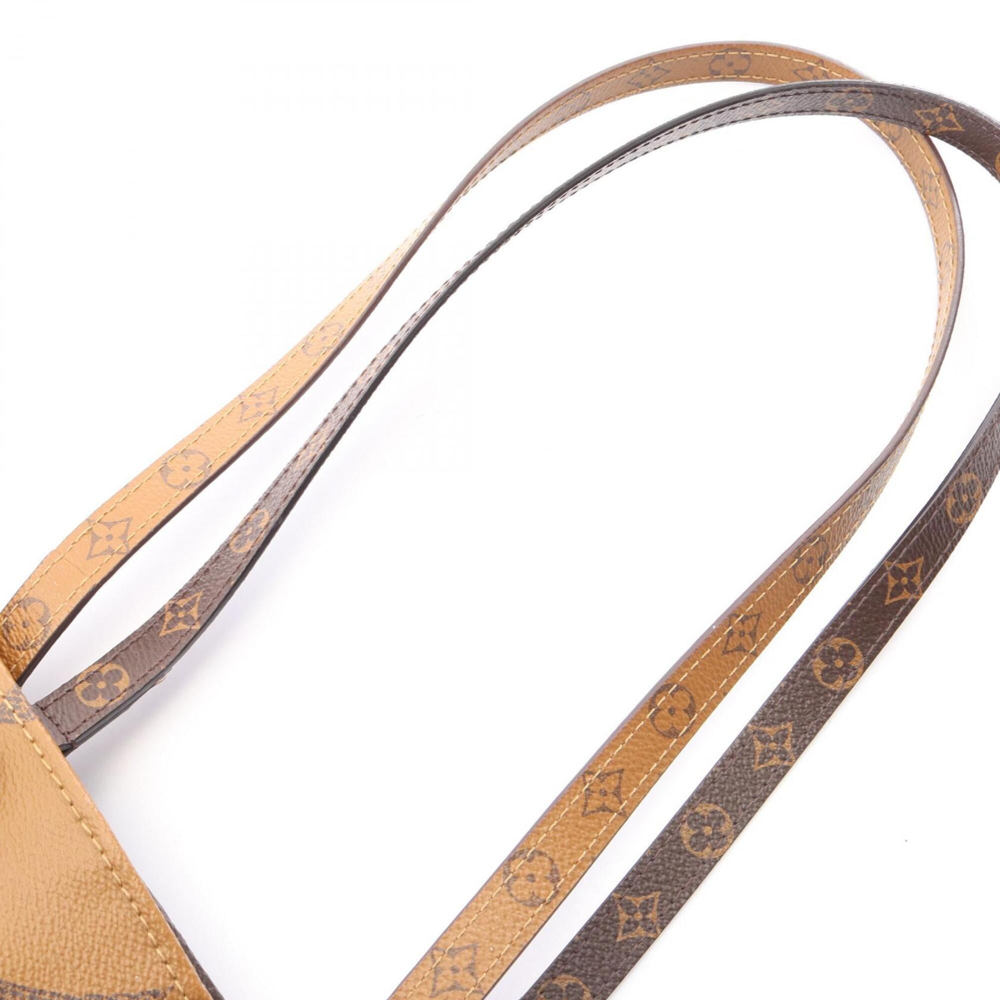 Louis Vuitton Beige Brown Monogram Coated Canvas Handbag Tote Bag (Pre-Owned)