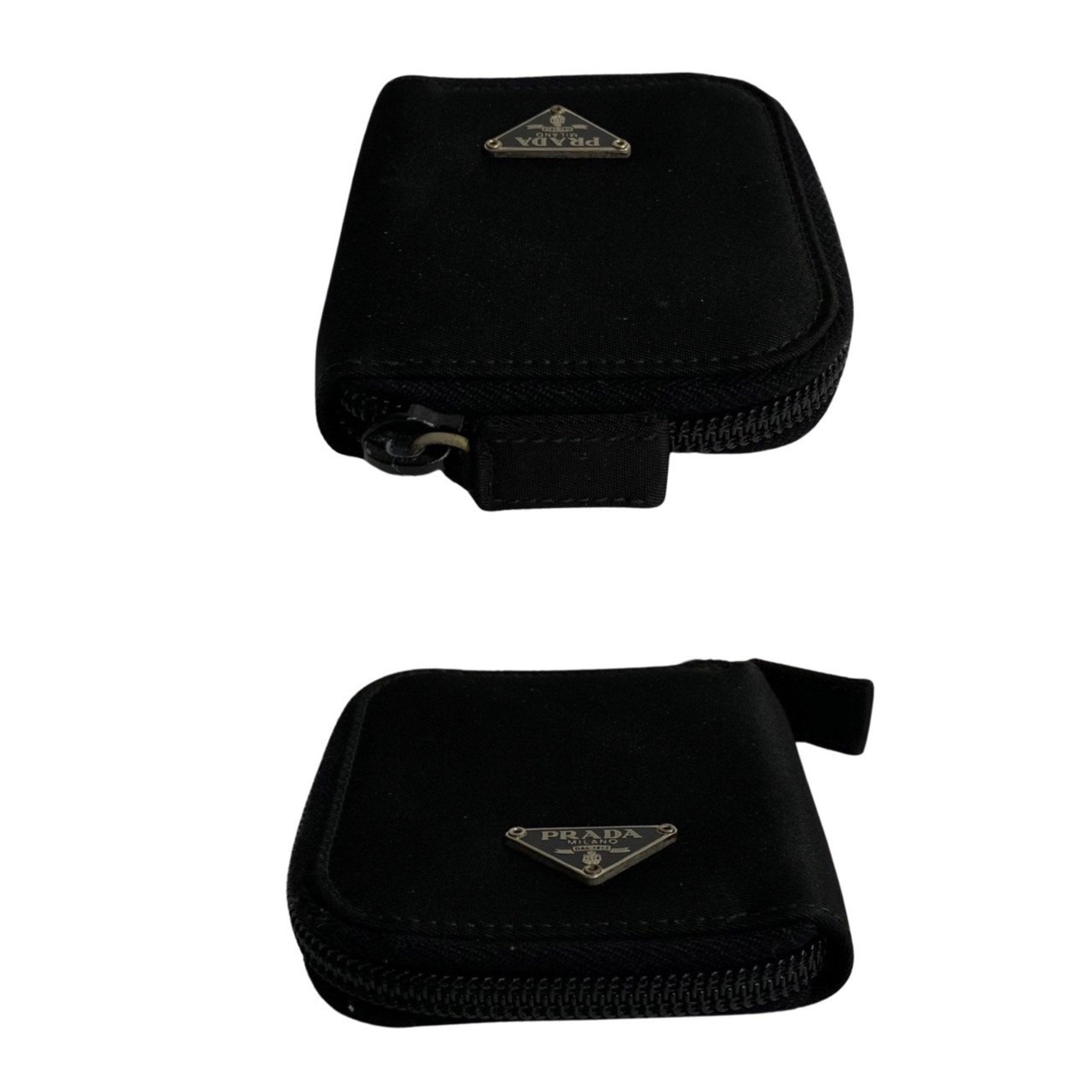 Salvatore Ferragamo Black Gray Leather Wallet (Bi-Fold) (Pre-Owned)