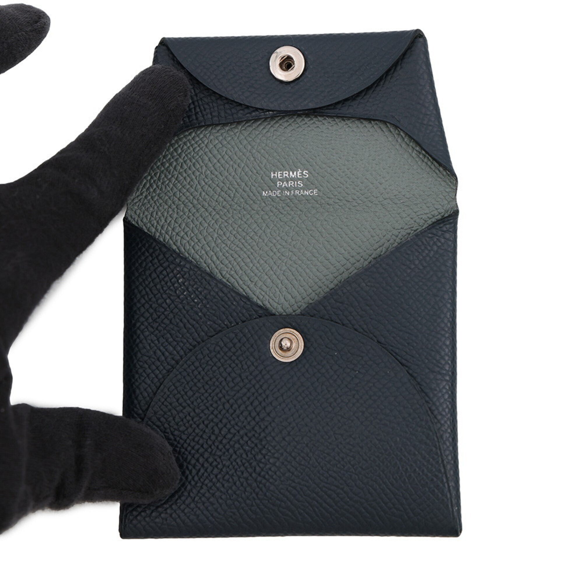 Hermes Blue Indigo Epsom Leather Coin Purse/Coin Case (Pre-Owned)