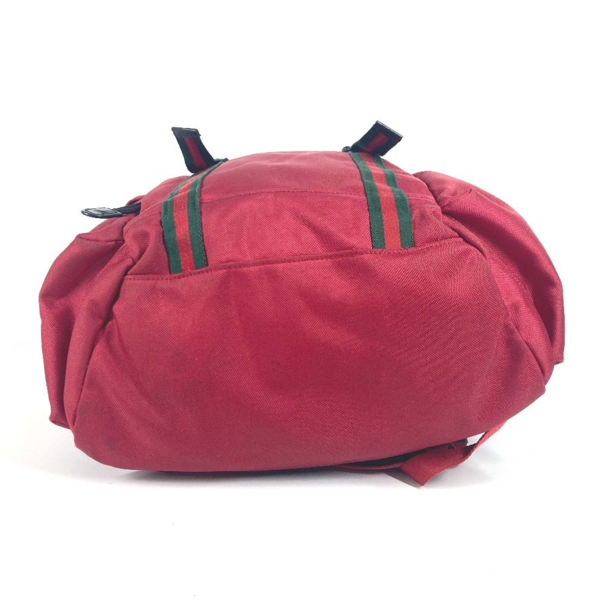 Gucci Black Red Color Nylon Canvas Backpack (Pre-Owned)