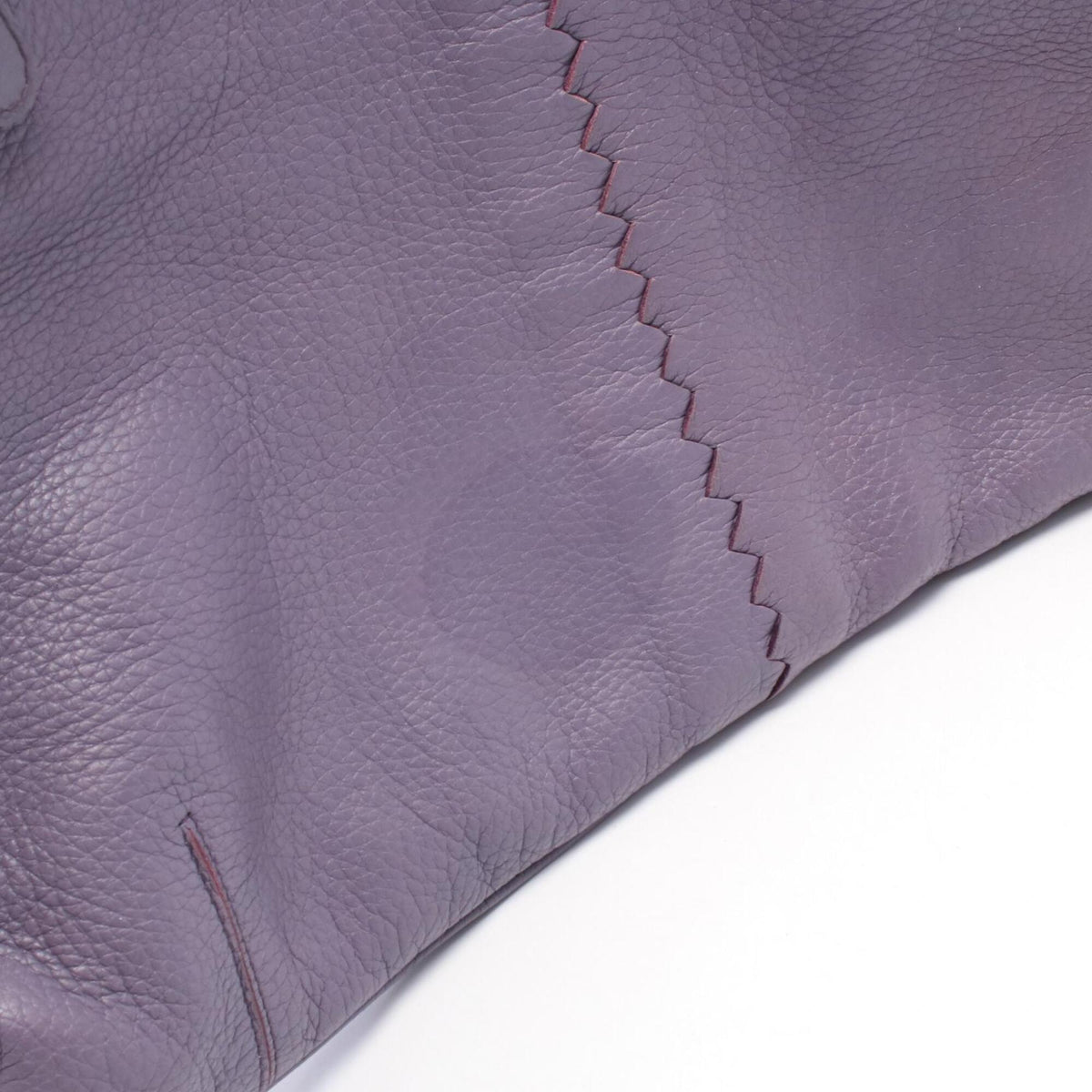 Bottega Veneta Purple Leather Handbag Tote Bag (Pre-Owned)