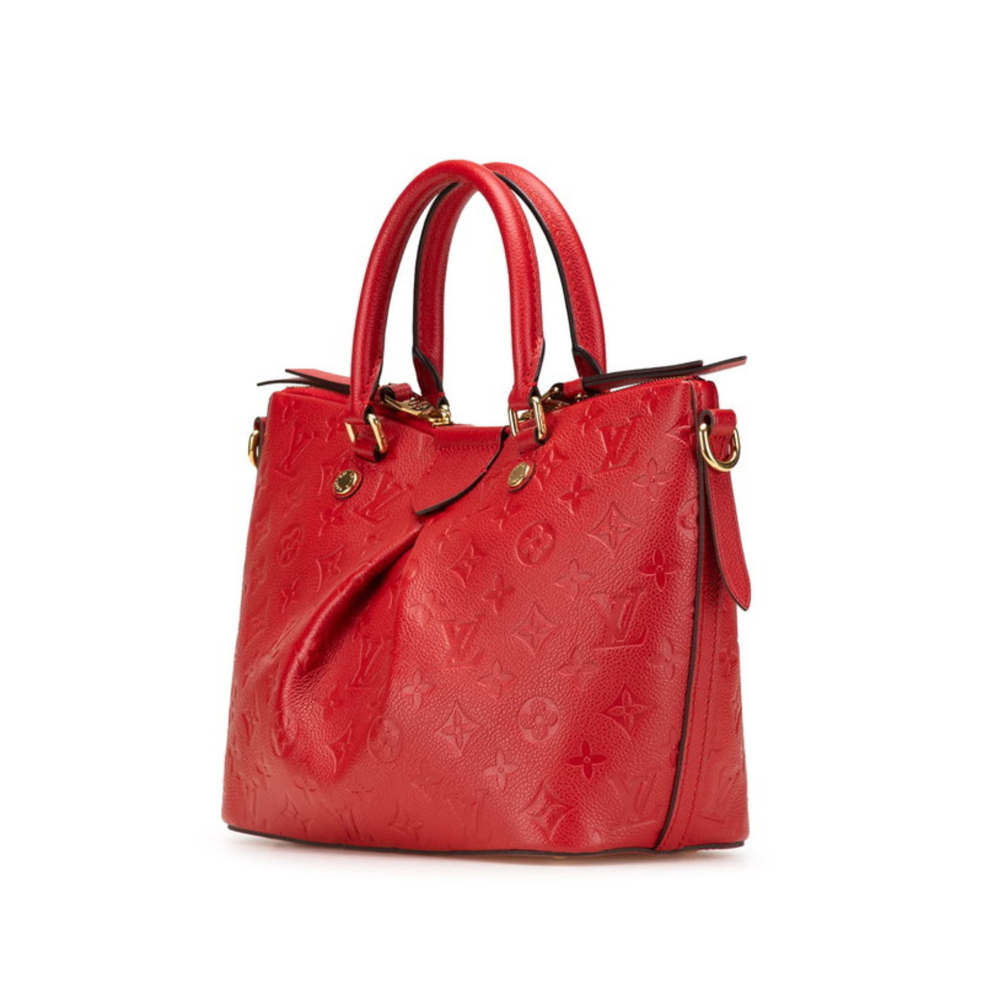Louis Vuitton Cerise Red Color Leather Handbag Shoulder Bag (Pre-Owned)