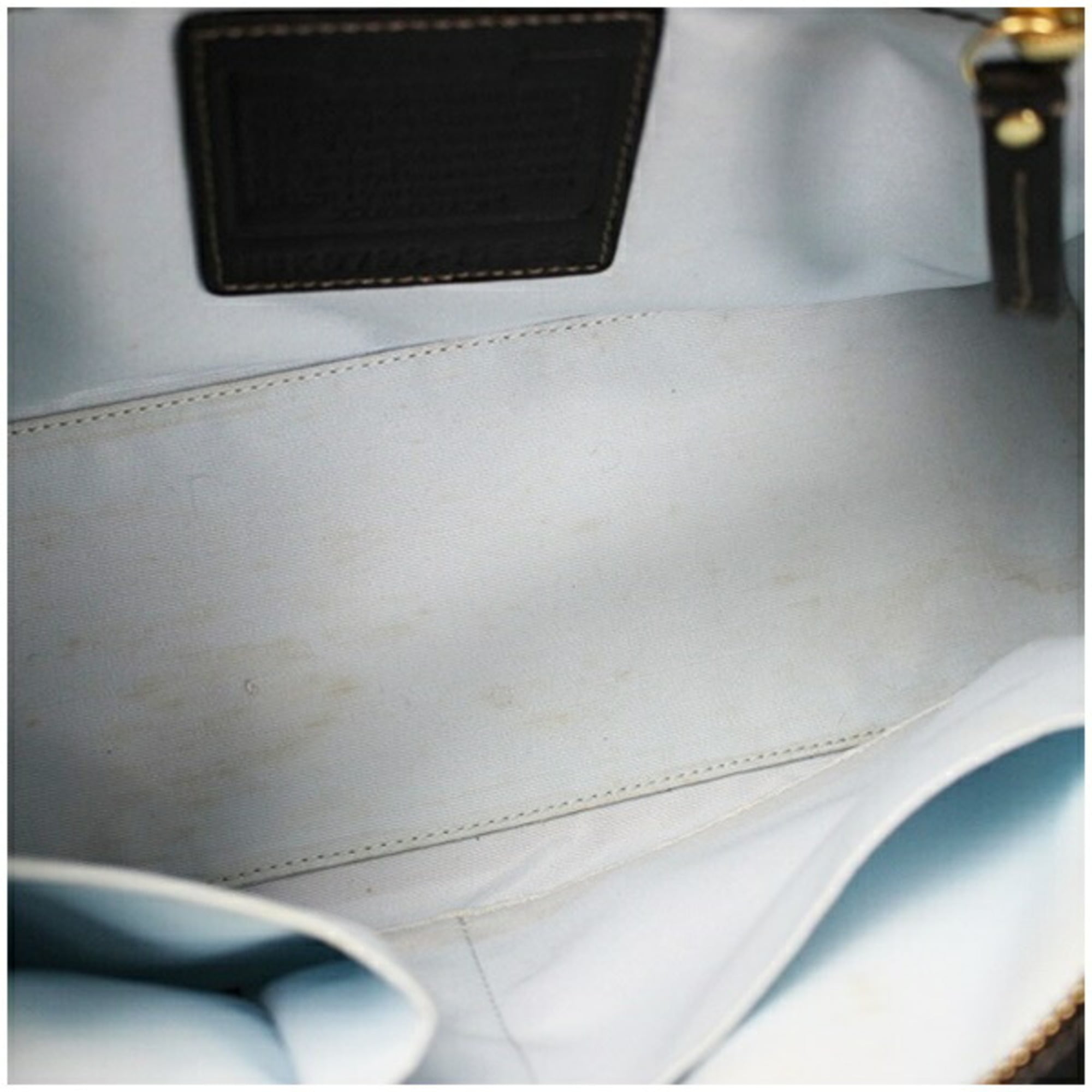 Coach Black Leather Tote Bag (Pre-Owned)