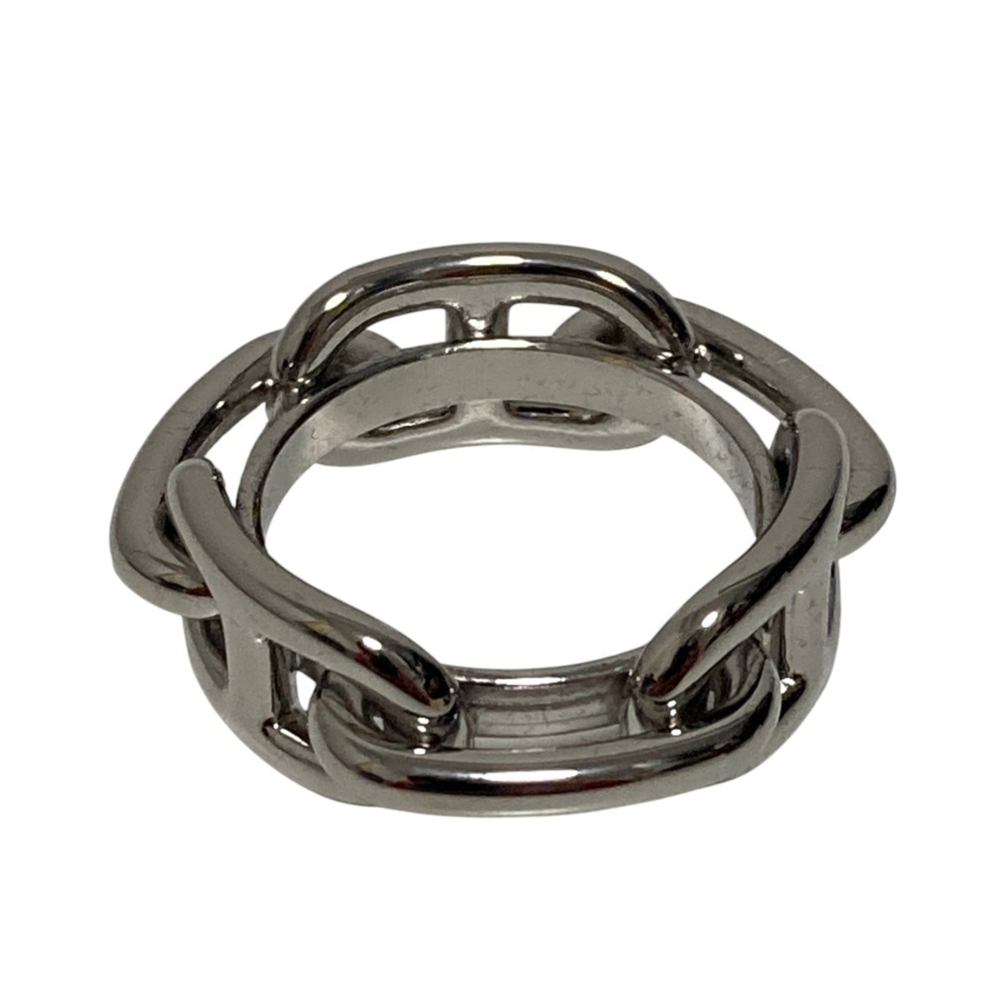 Hermes Silver Band Ring (Pre-Owned)