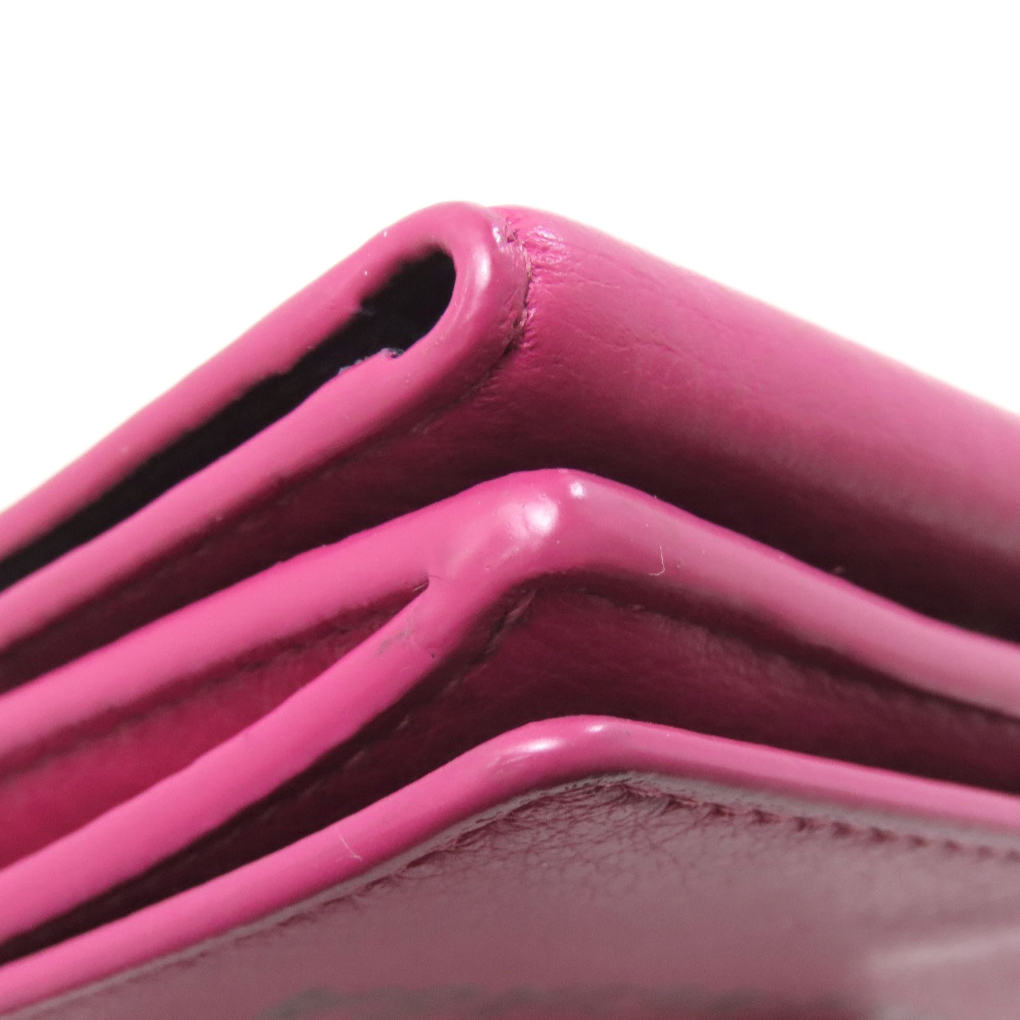 Balenciaga Pink Leather Wallet (Tri-Fold) (Pre-Owned)