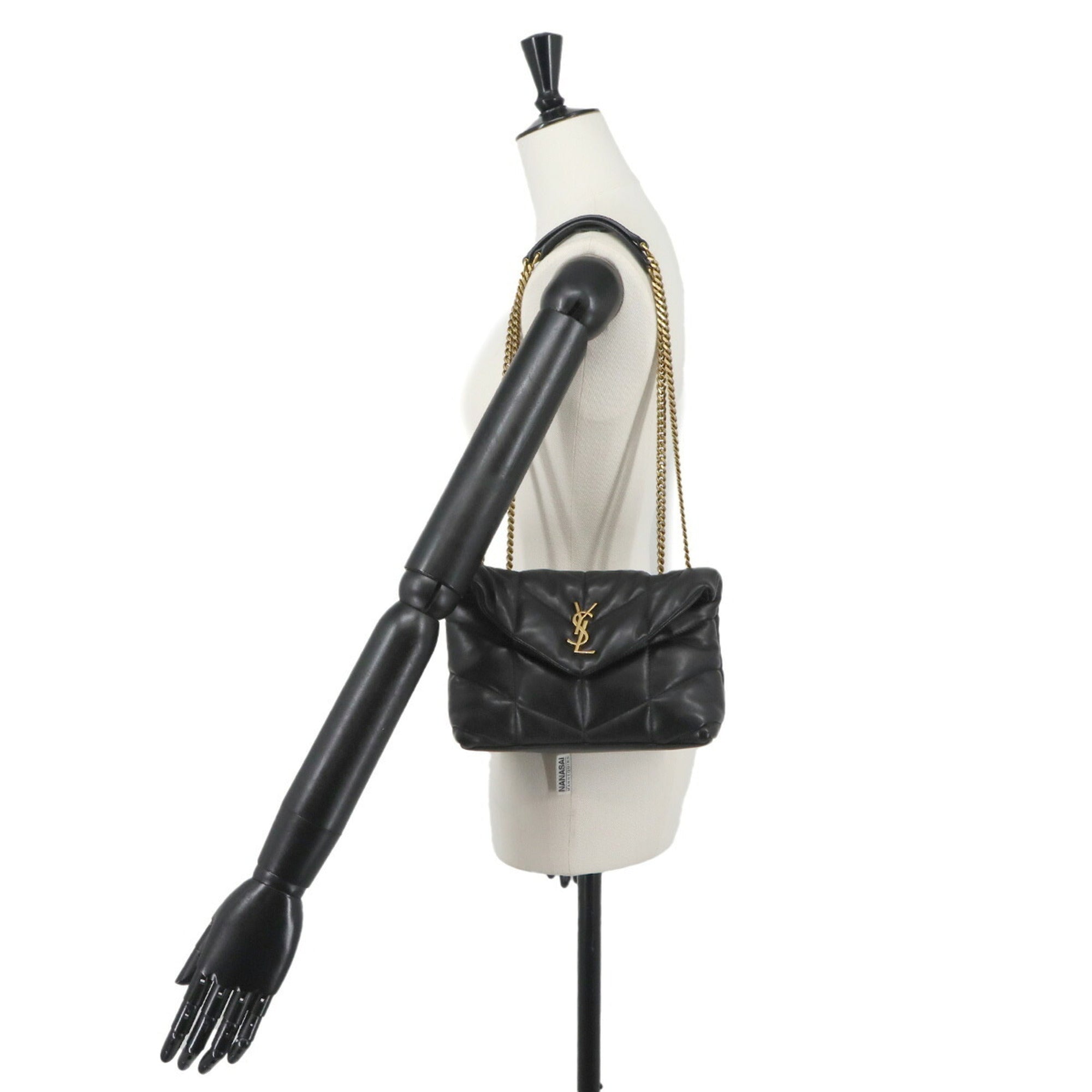 Saint Laurent Black Leather Handbag Shoulder Bag (Pre-Owned)