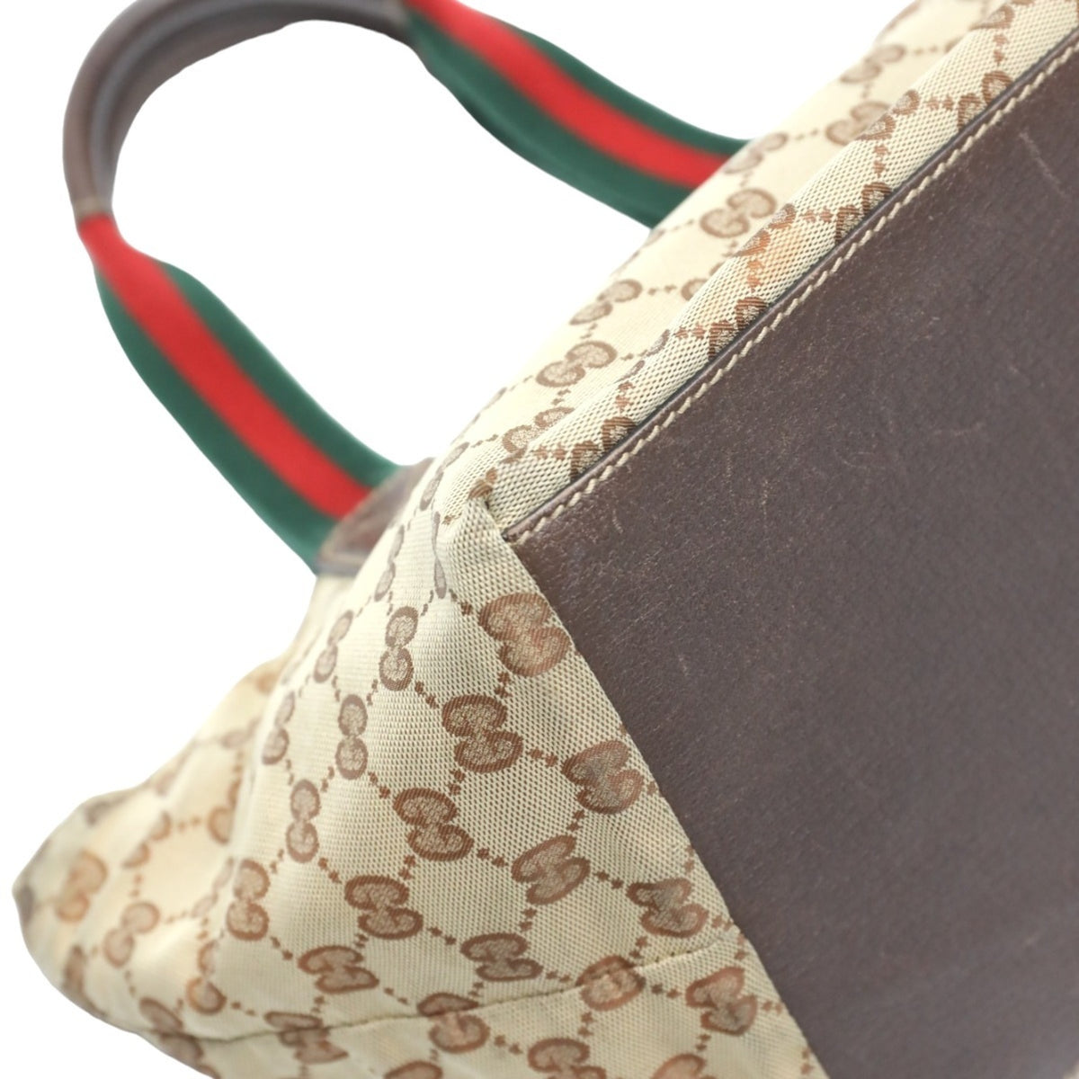 Gucci Gg Canvas Beige Gg Canvas Handbag Tote Bag (Pre-Owned)