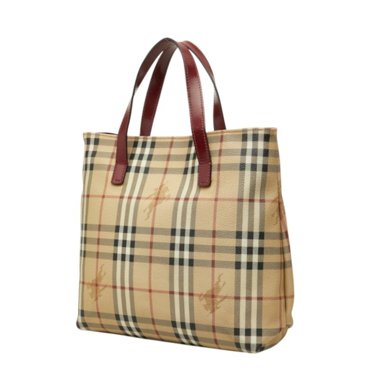 Burberry Beige Multi-Color Pvc Leather Handbag (Pre-Owned)
