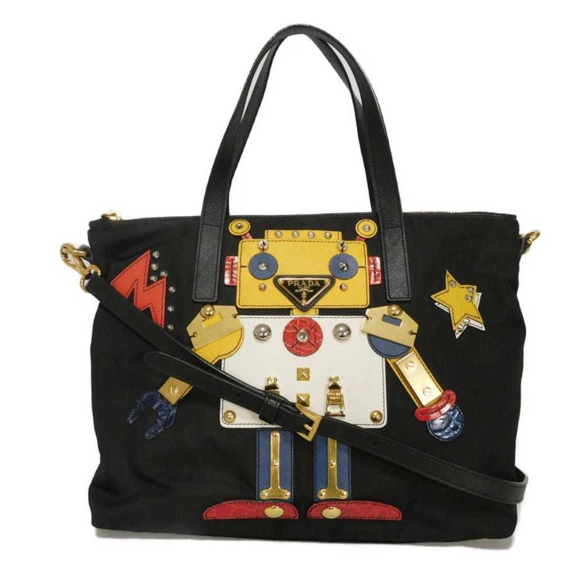 Prada Black Nylon Tote Bag (Pre-Owned)