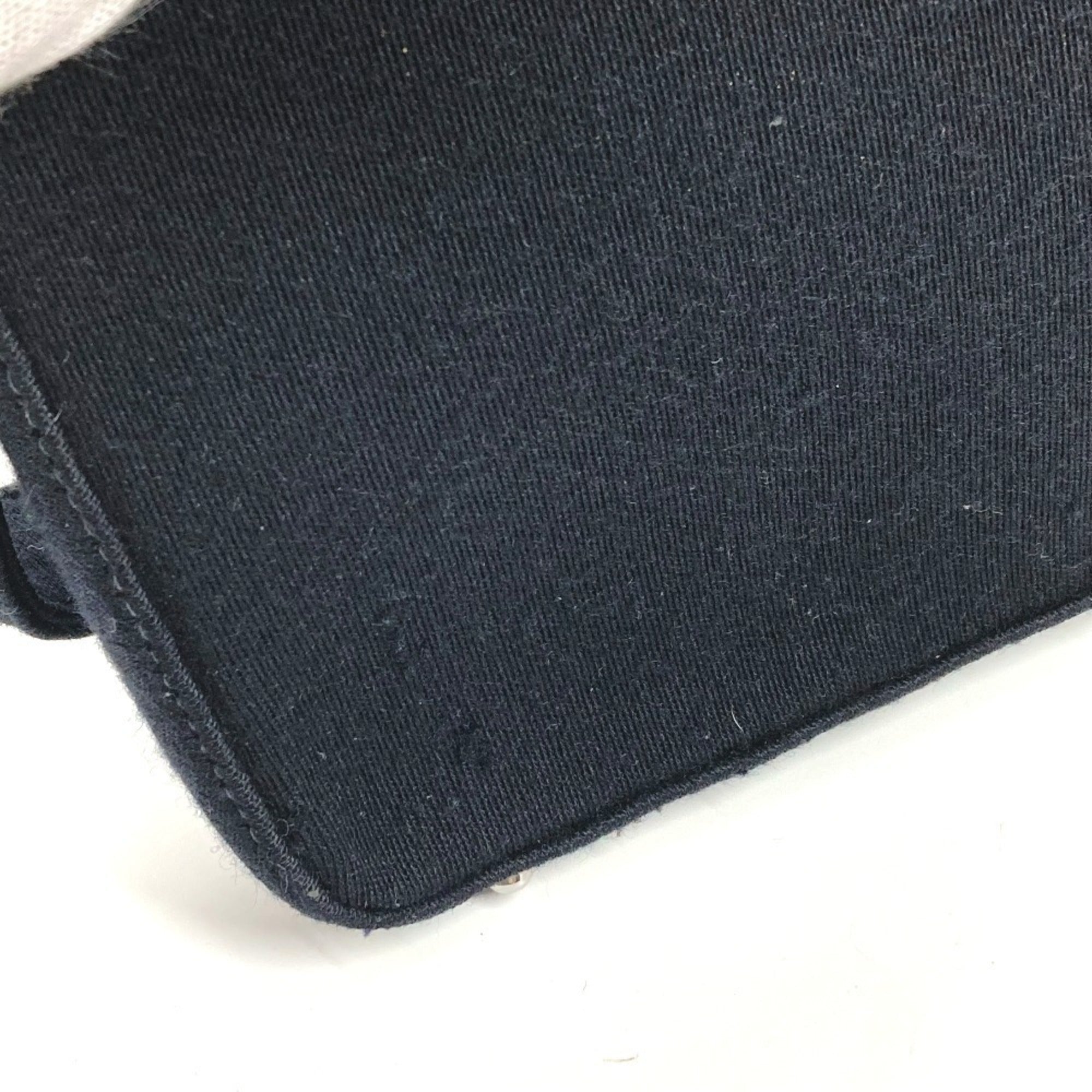 Chanel Black Cotton Shoulder Bag (Pre-Owned)