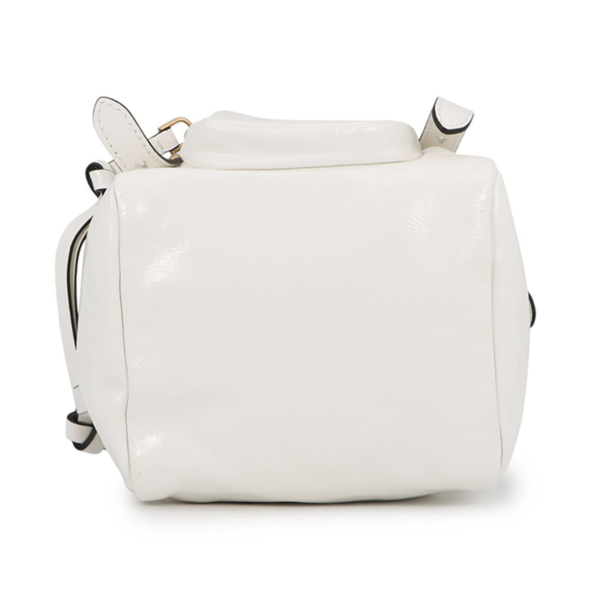 Prada White Leather Handbag Shoulder Bag (Pre-Owned)