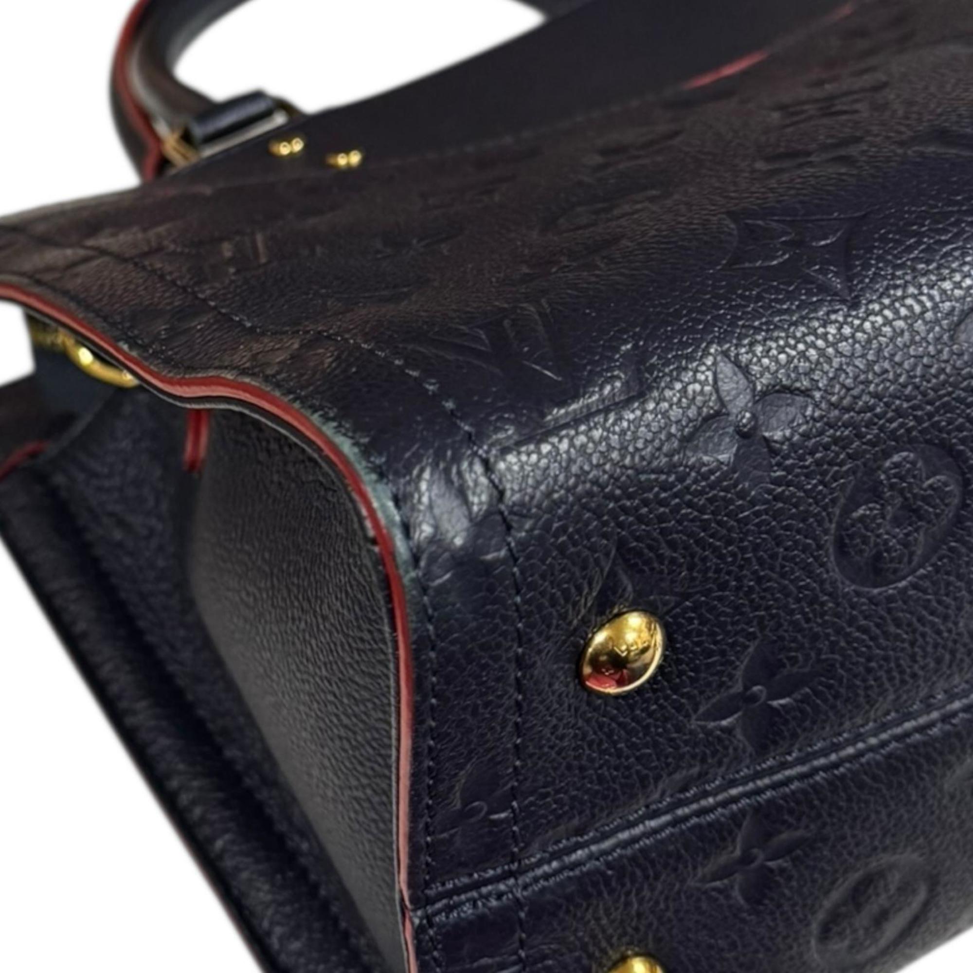Louis Vuitton Marine Rouge Navy Monogram Empreinte Shoulder Bag (Pre-Owned)