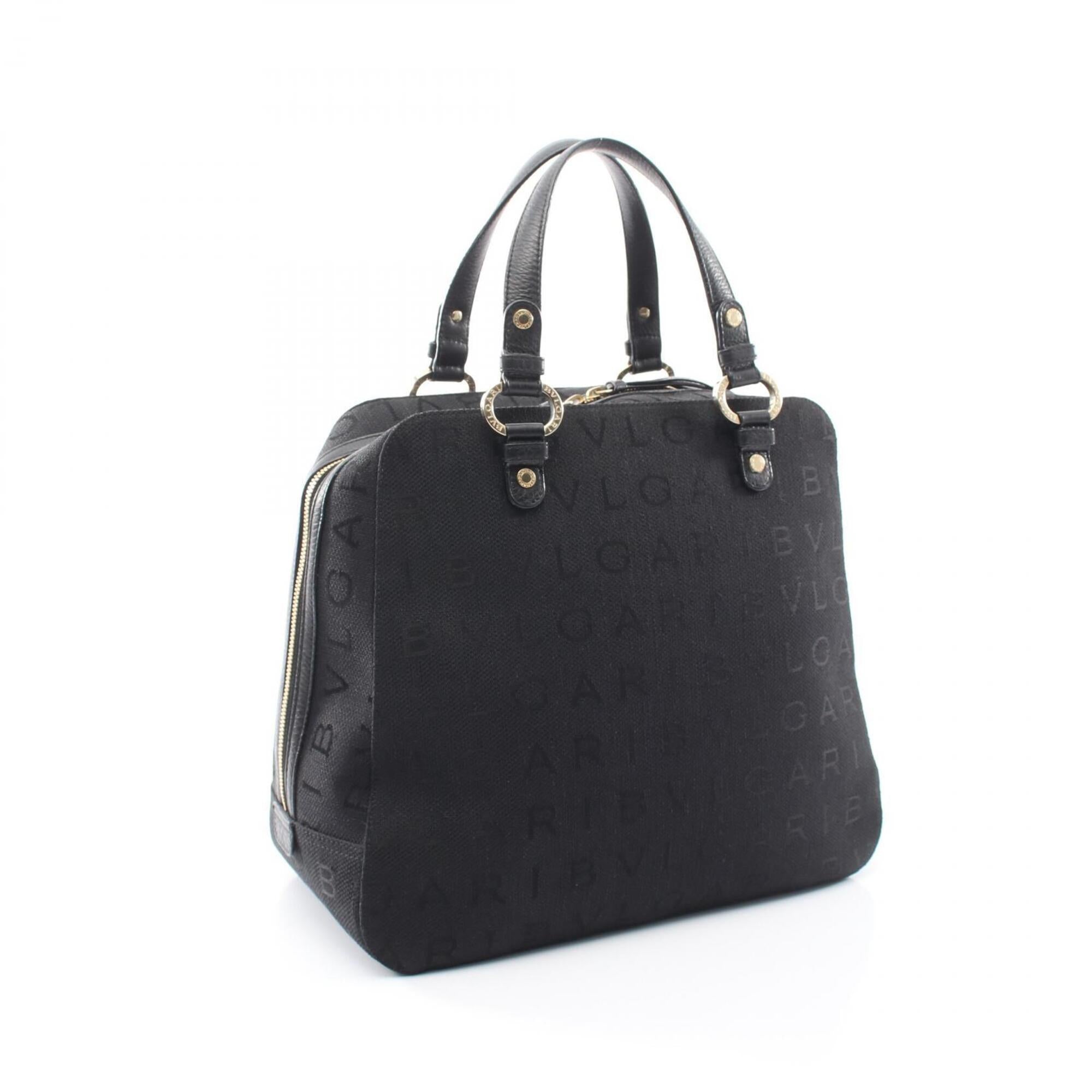 Bvlgari Black Canvas Handbag (Pre-Owned)