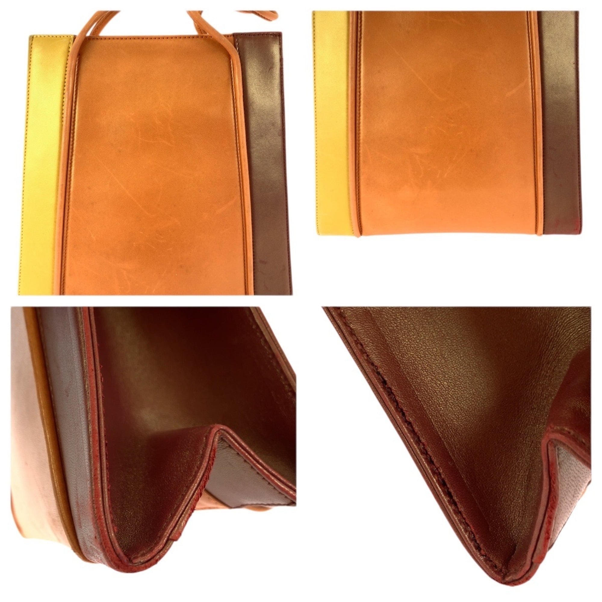 Salvatore Ferragamo Orange Leather Handbag (Pre-Owned)