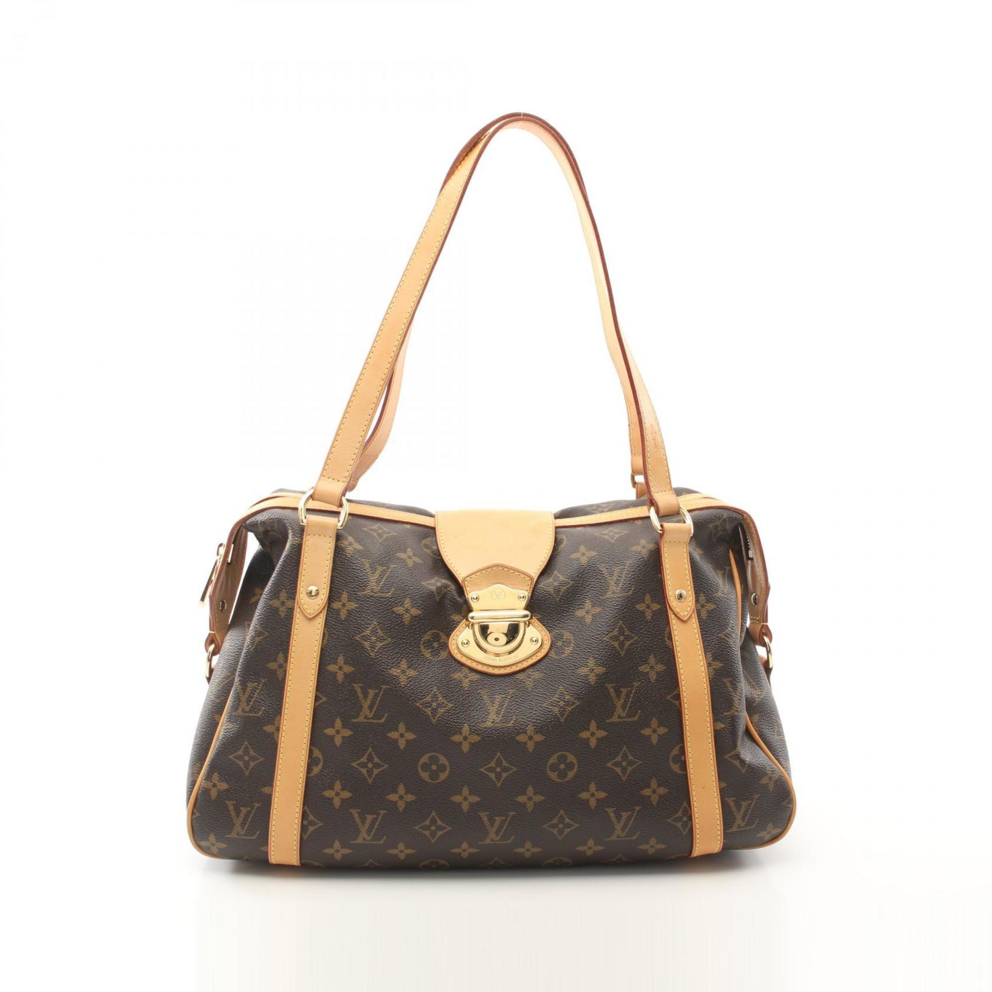 Louis Vuitton Brown Pvc Coated Canvas Leather Shoulder Bag (Pre-Owned)