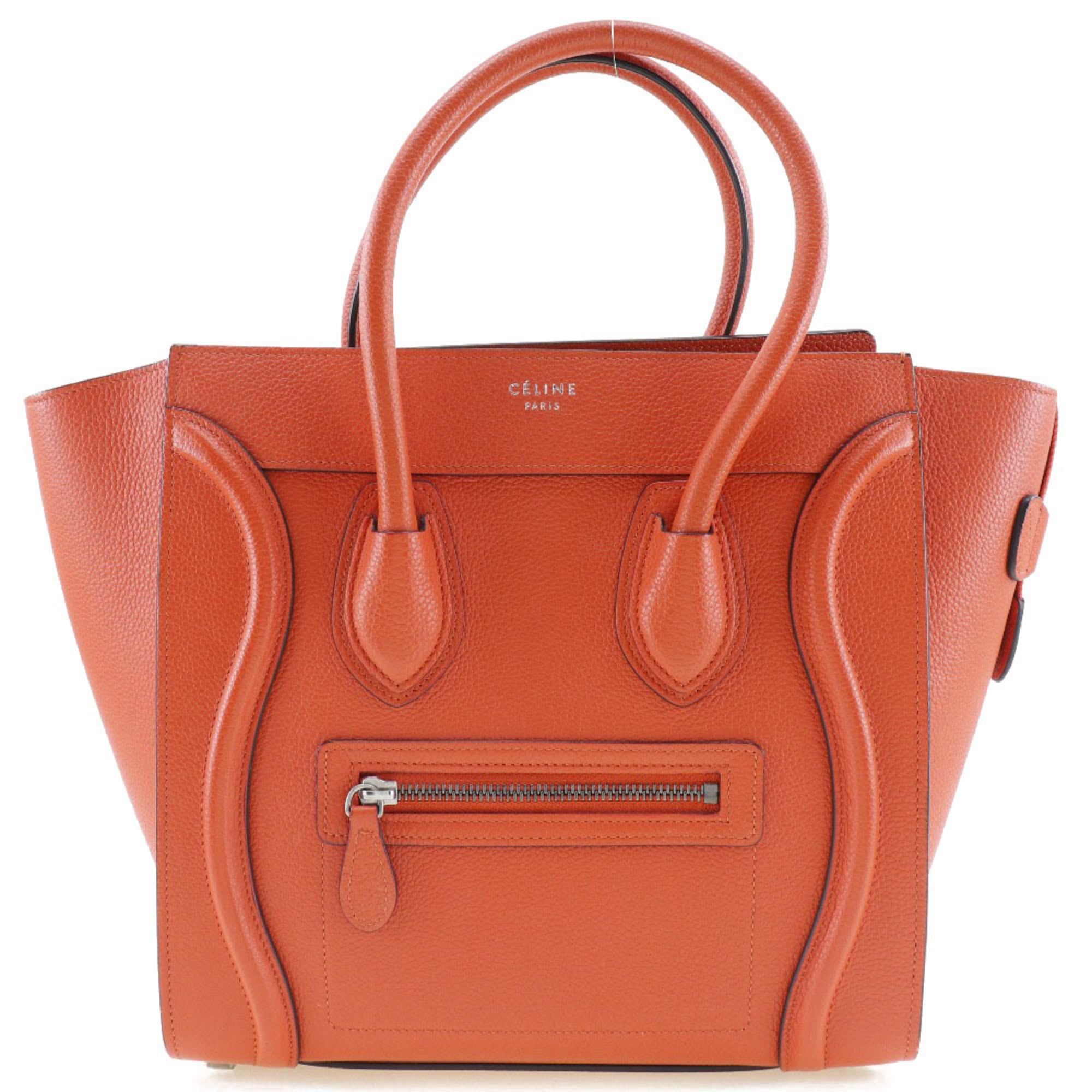 Celine Red Color Leather Handbag (Pre-Owned)