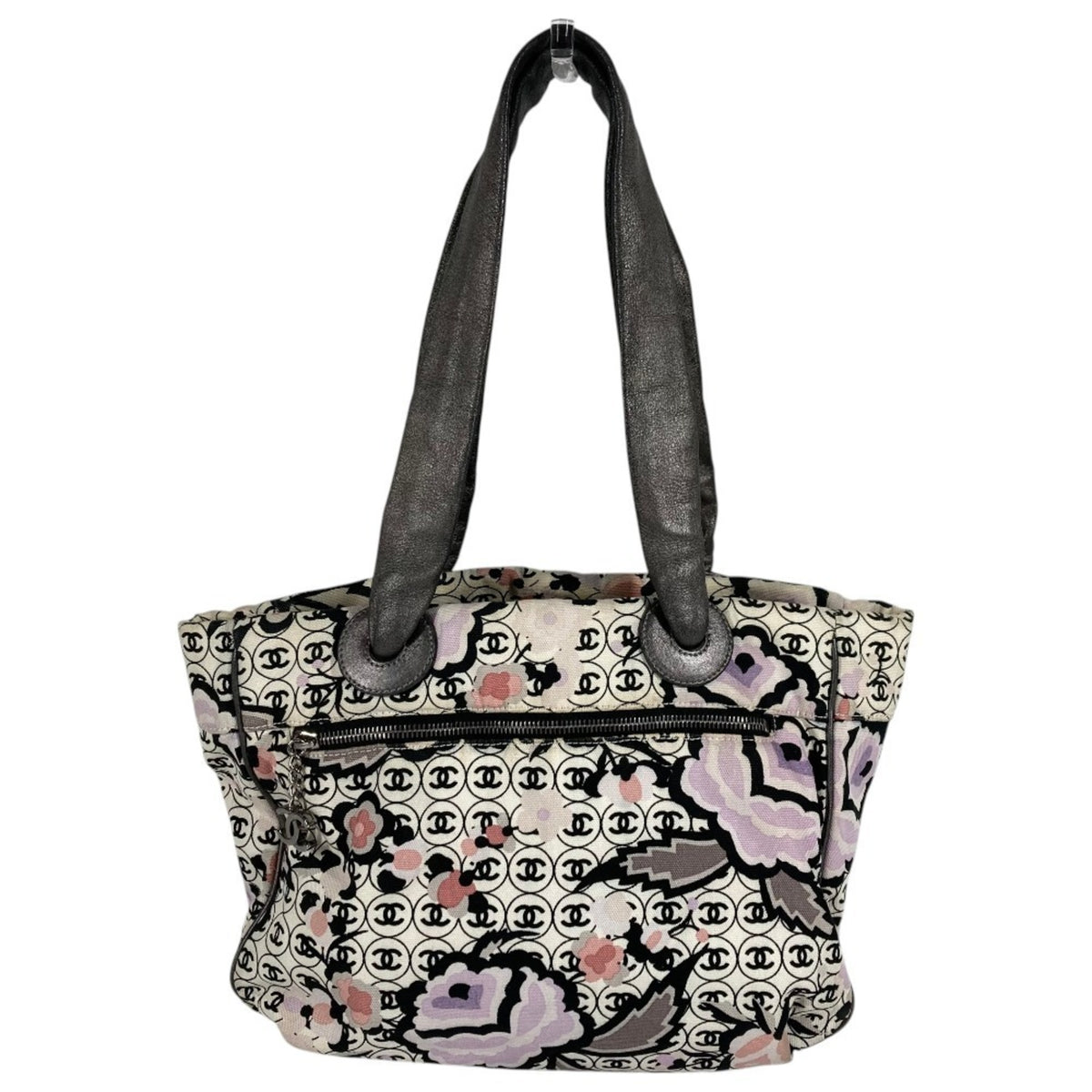 Chanel Multi-Color Leather Shoulder Bag Tote Bag (Pre-Owned)