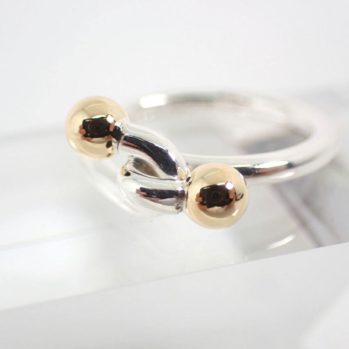 Tiffany Yellow Gold (18K) Sterling Silver 925 Band Ring (Pre-Owned)