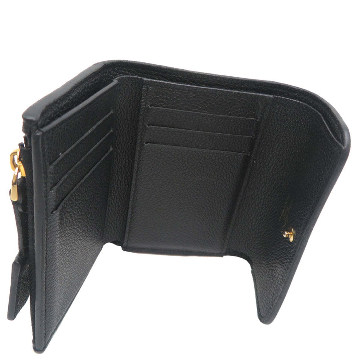 Louis Vuitton Black Noir Monogram Empreinte Wallet (Tri-Fold) (Pre-Owned)