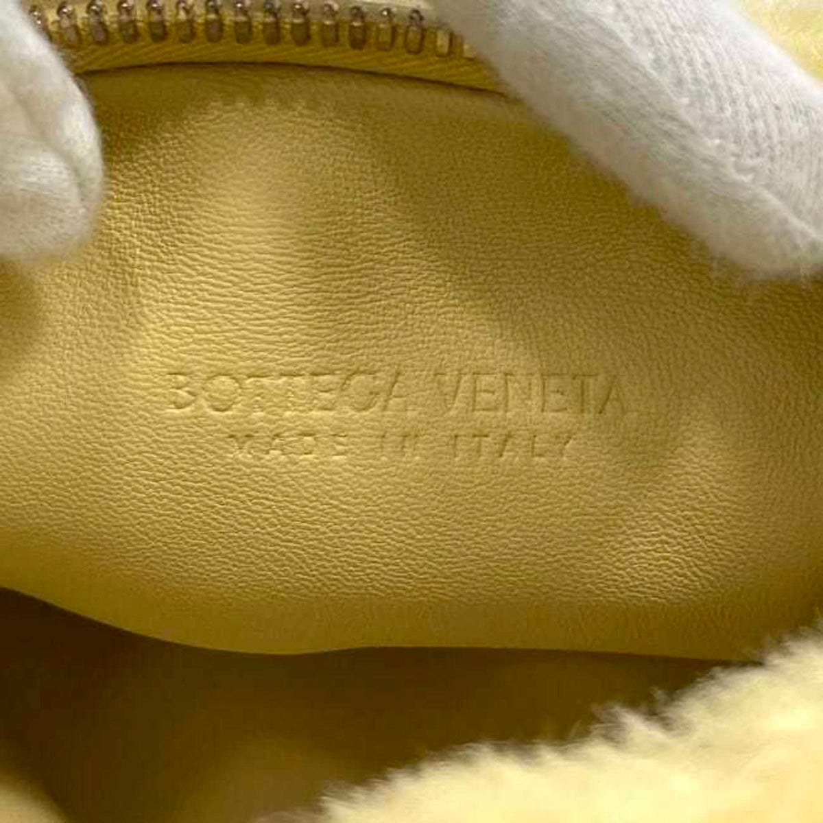 Bottega Veneta Beige Yellow Fur Handbag (Pre-Owned)