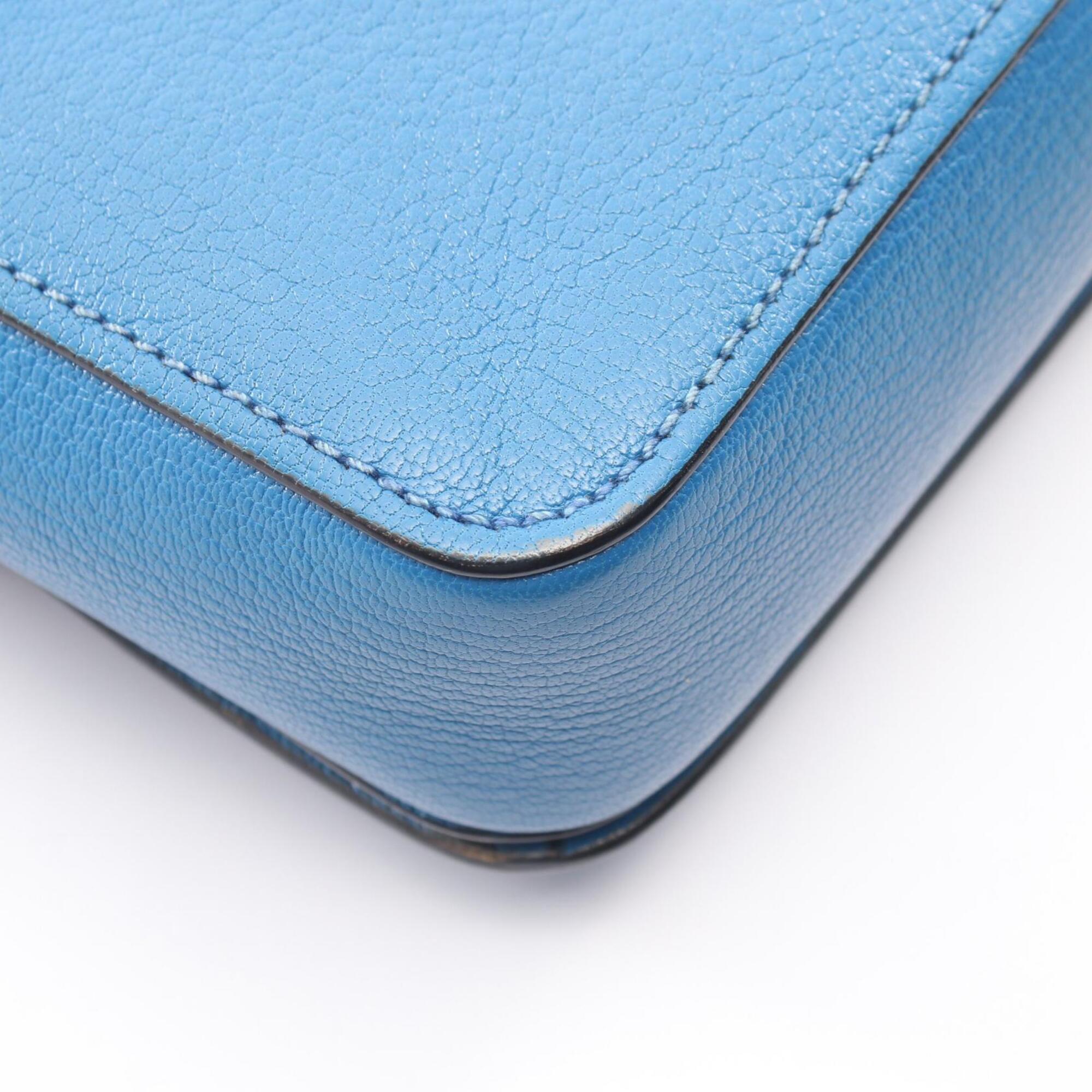 Miu Miu Blue Navy Leather Handbag Shoulder Bag (Pre-Owned)