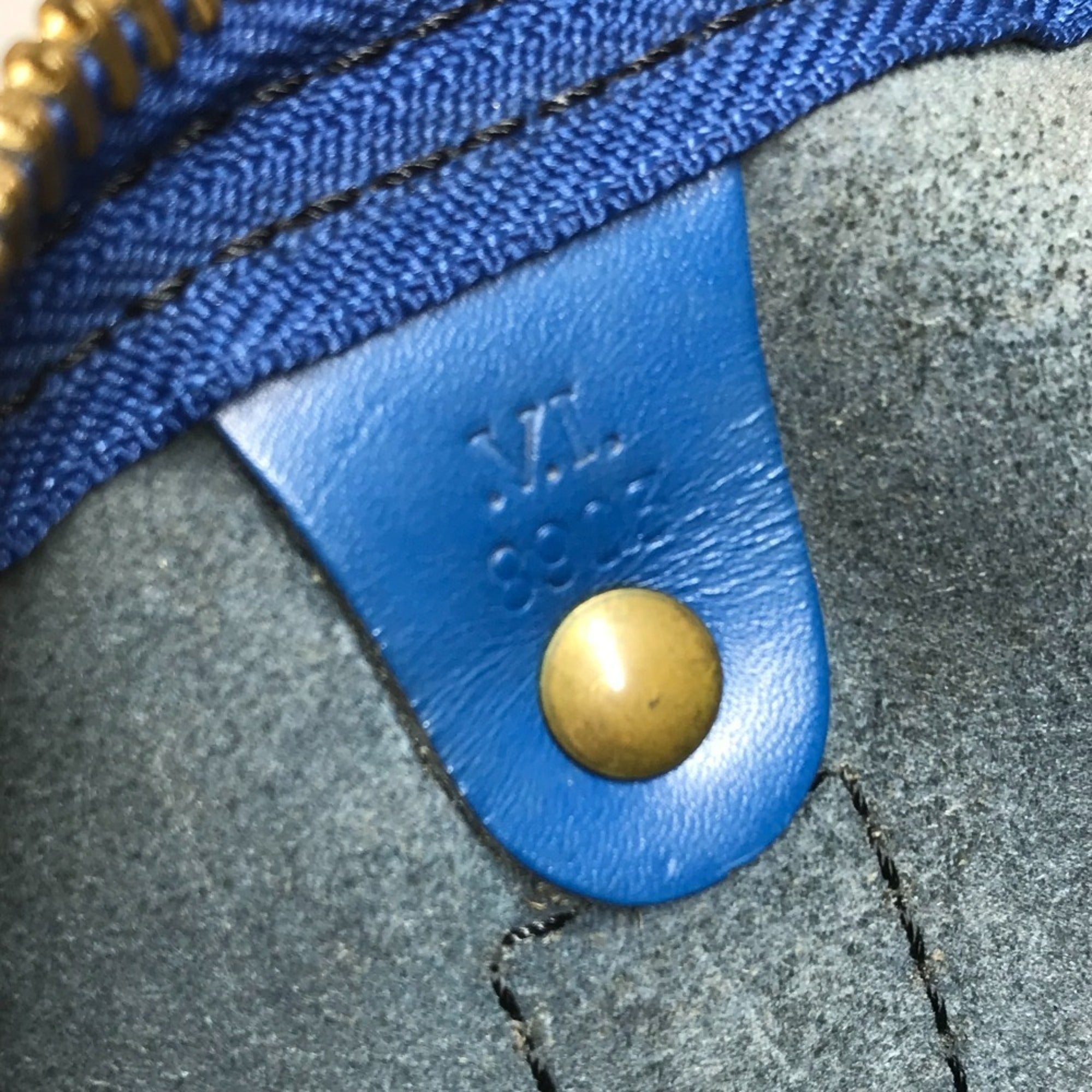 Louis Vuitton Blue Toledo Blue Epi Leather Boston Bag (Pre-Owned)