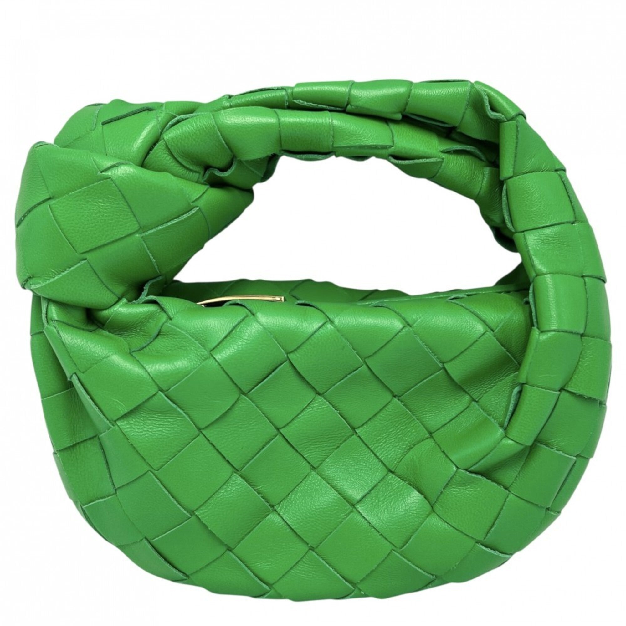 Bottega Veneta Green Leather Handbag (Pre-Owned)
