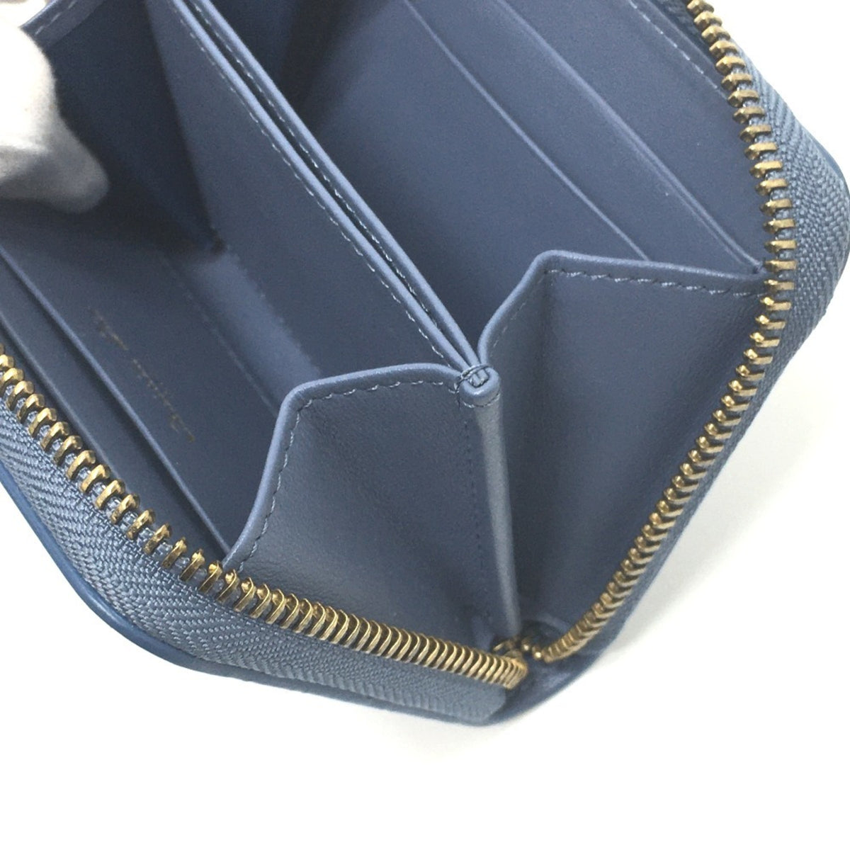 Christian Dior Blue Leather Coin Purse/Coin Case (Pre-Owned)