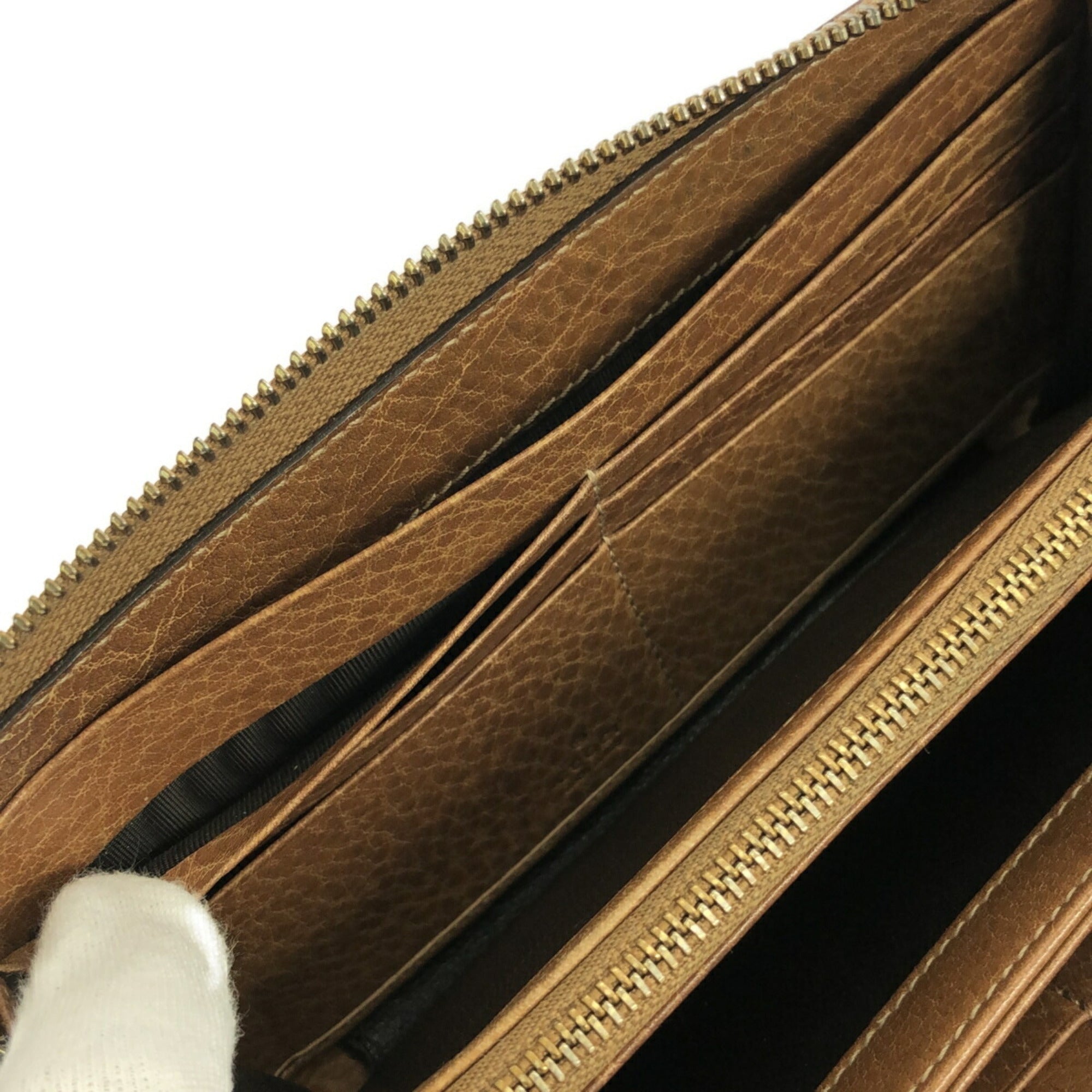 Gucci Bamboo Brown Long Wallet (Bi-Fold) (Pre-Owned)