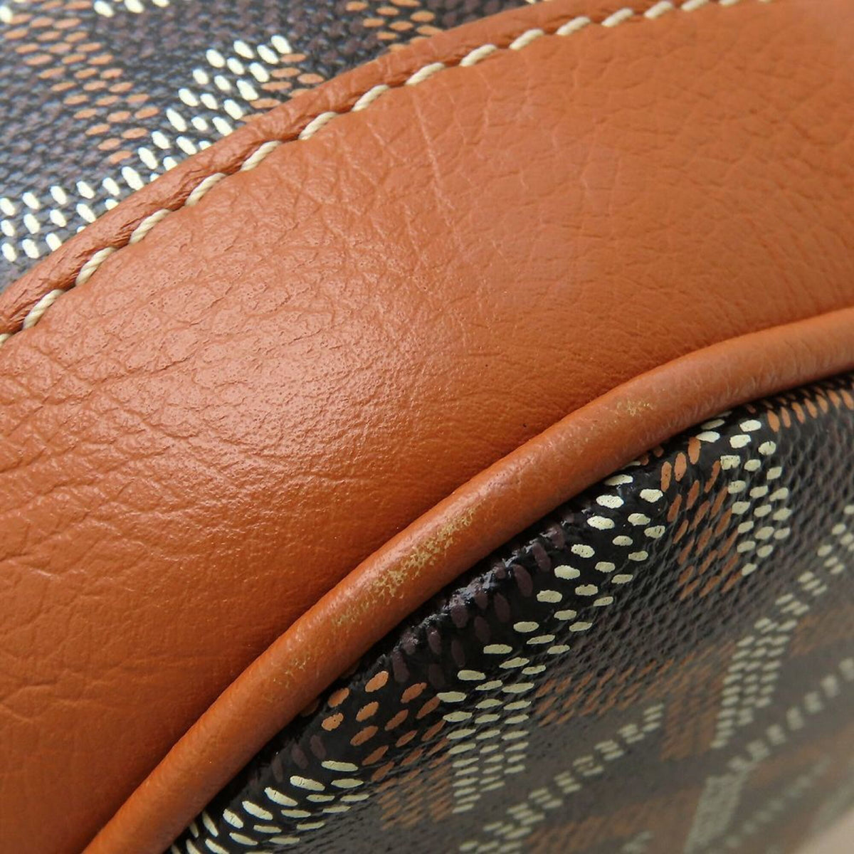 Goyard Black Brown Coated Canvas Leather Shoulder Bag (Pre-Owned)
