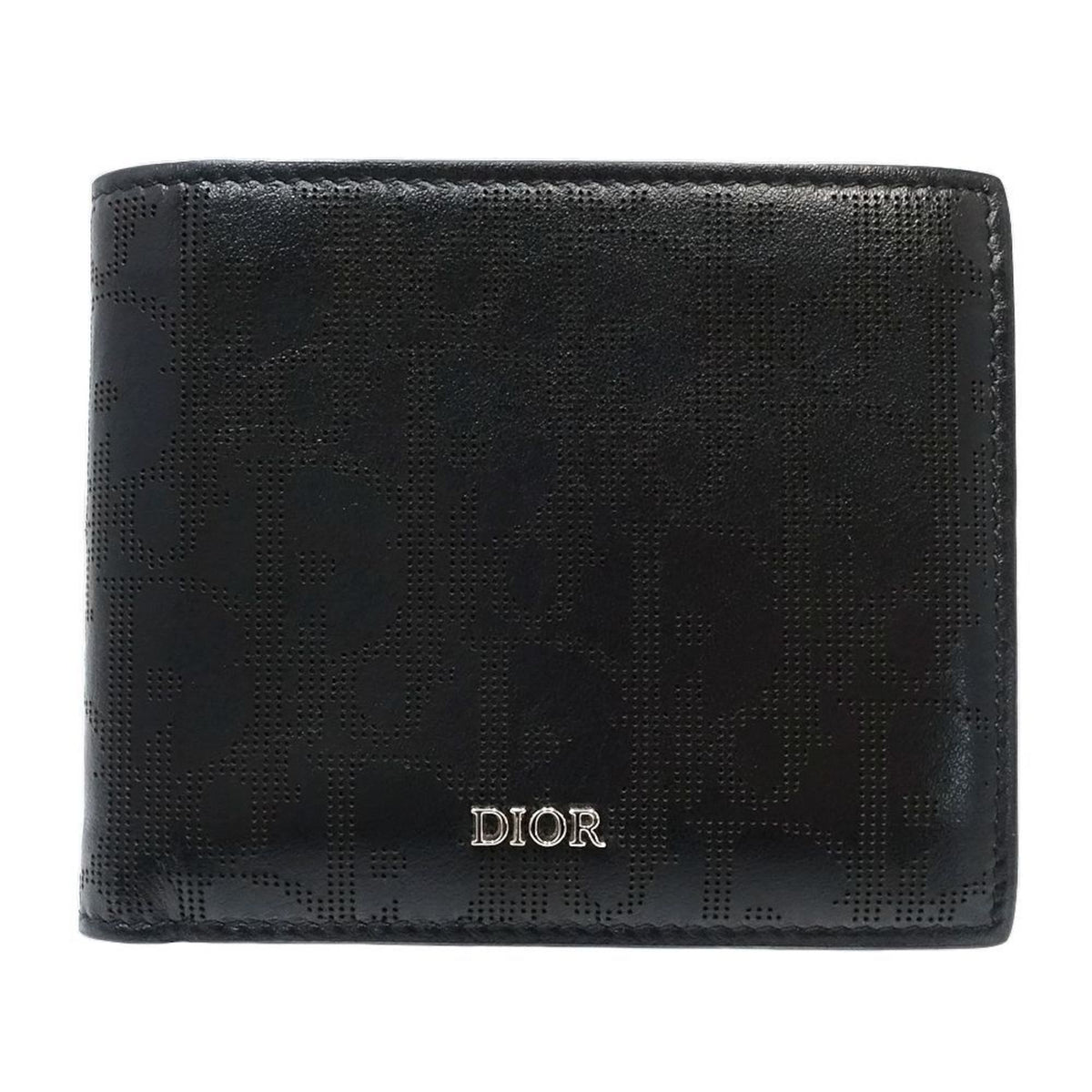 Christian Dior Black Leather Wallet (Bi-Fold) (Pre-Owned)