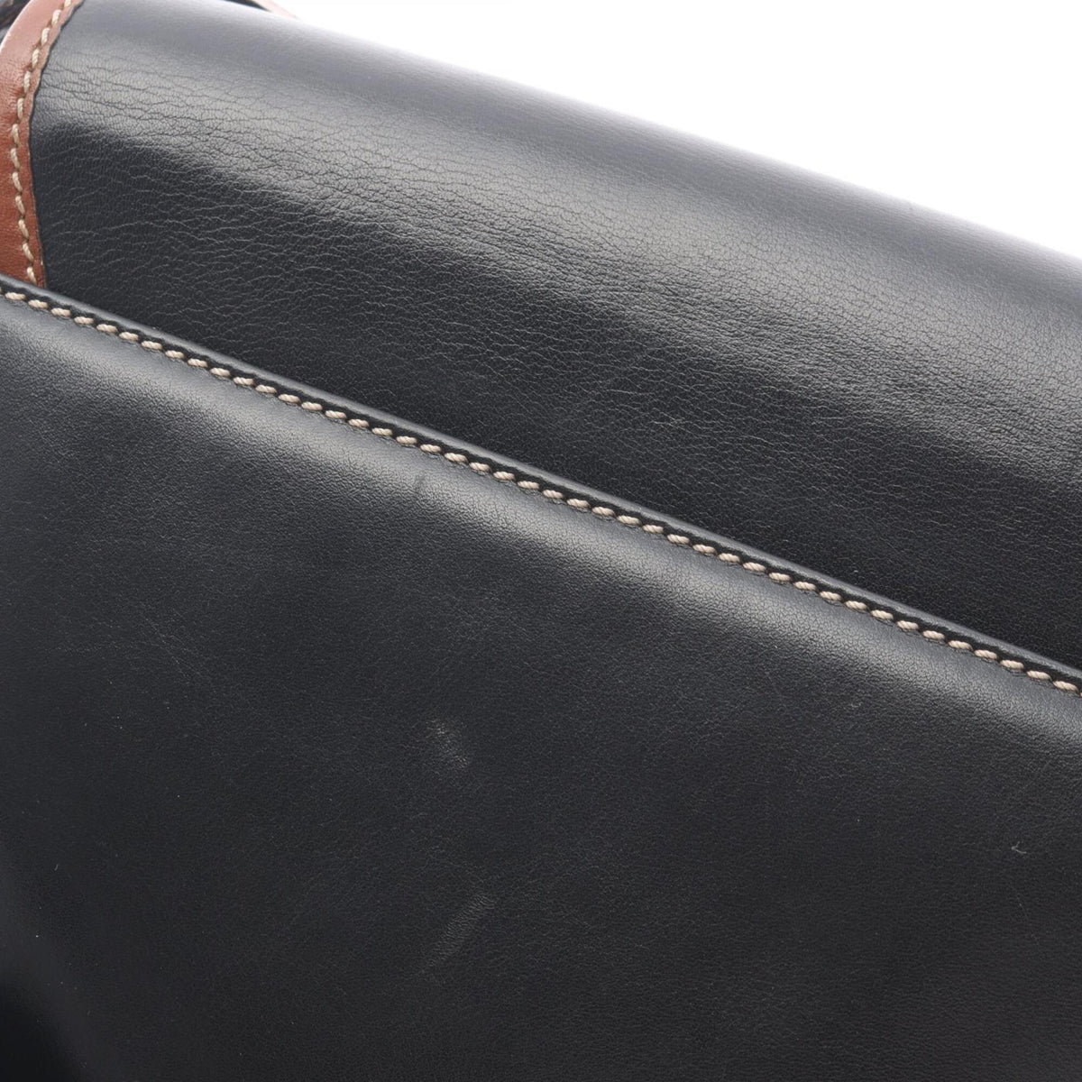 Celine Black Brown Leather Handbag Shoulder Bag (Pre-Owned)
