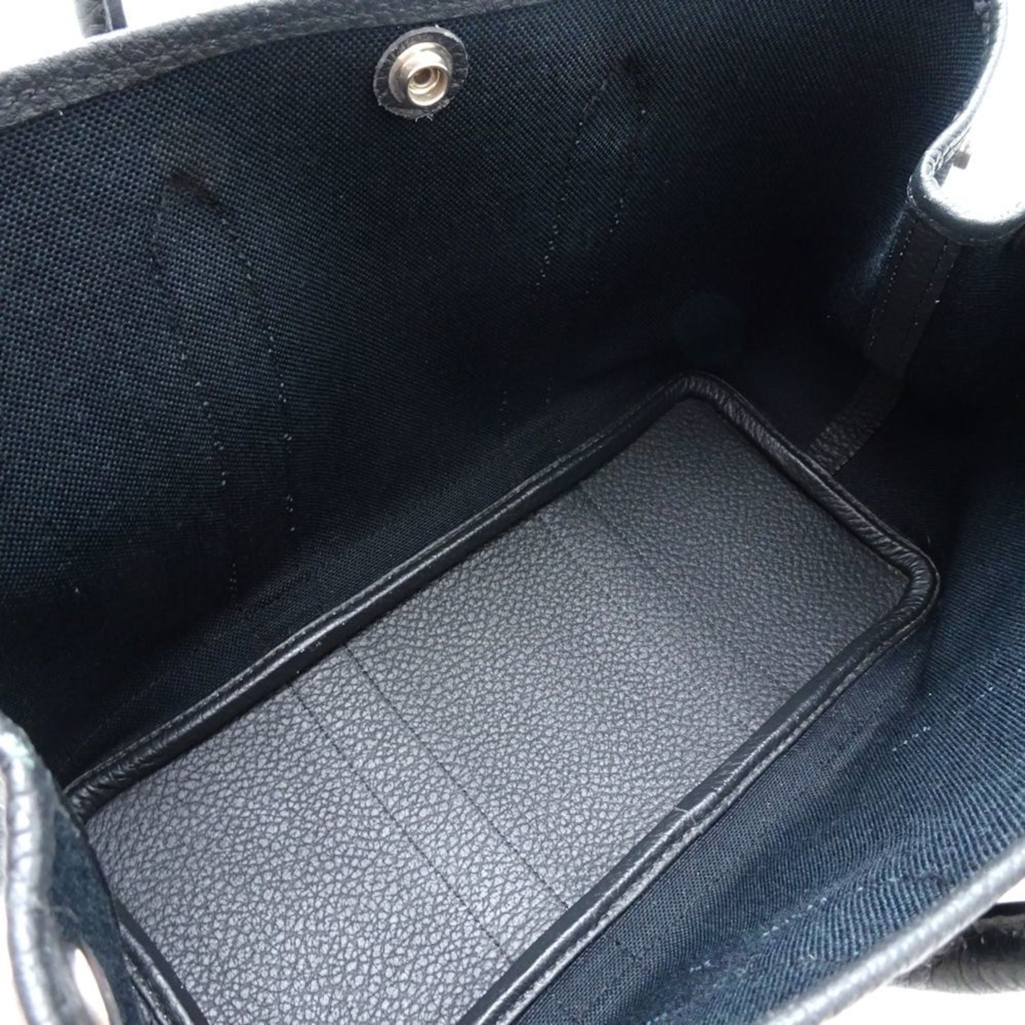 Hermes Garden Black Negonda Leather Handbag (Pre-Owned)
