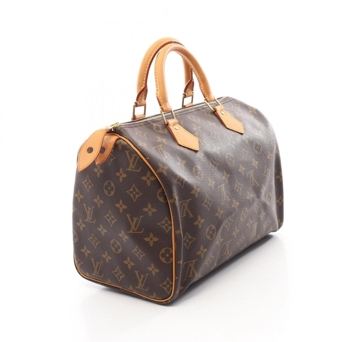 Louis Vuitton Brown Monogram Leather Handbag (Pre-Owned)