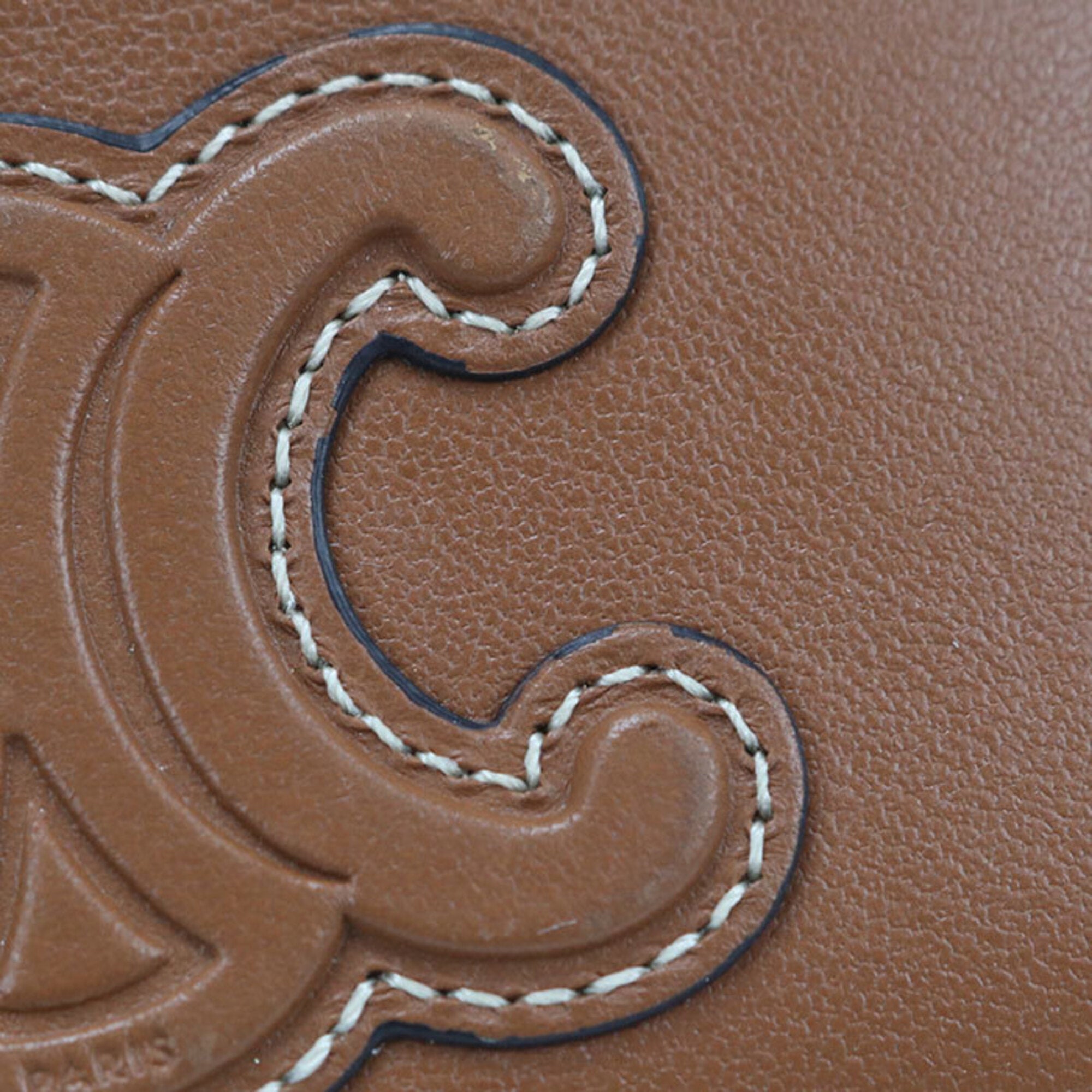 Celine Brown Leather Coin Purse/Coin Case (Pre-Owned)