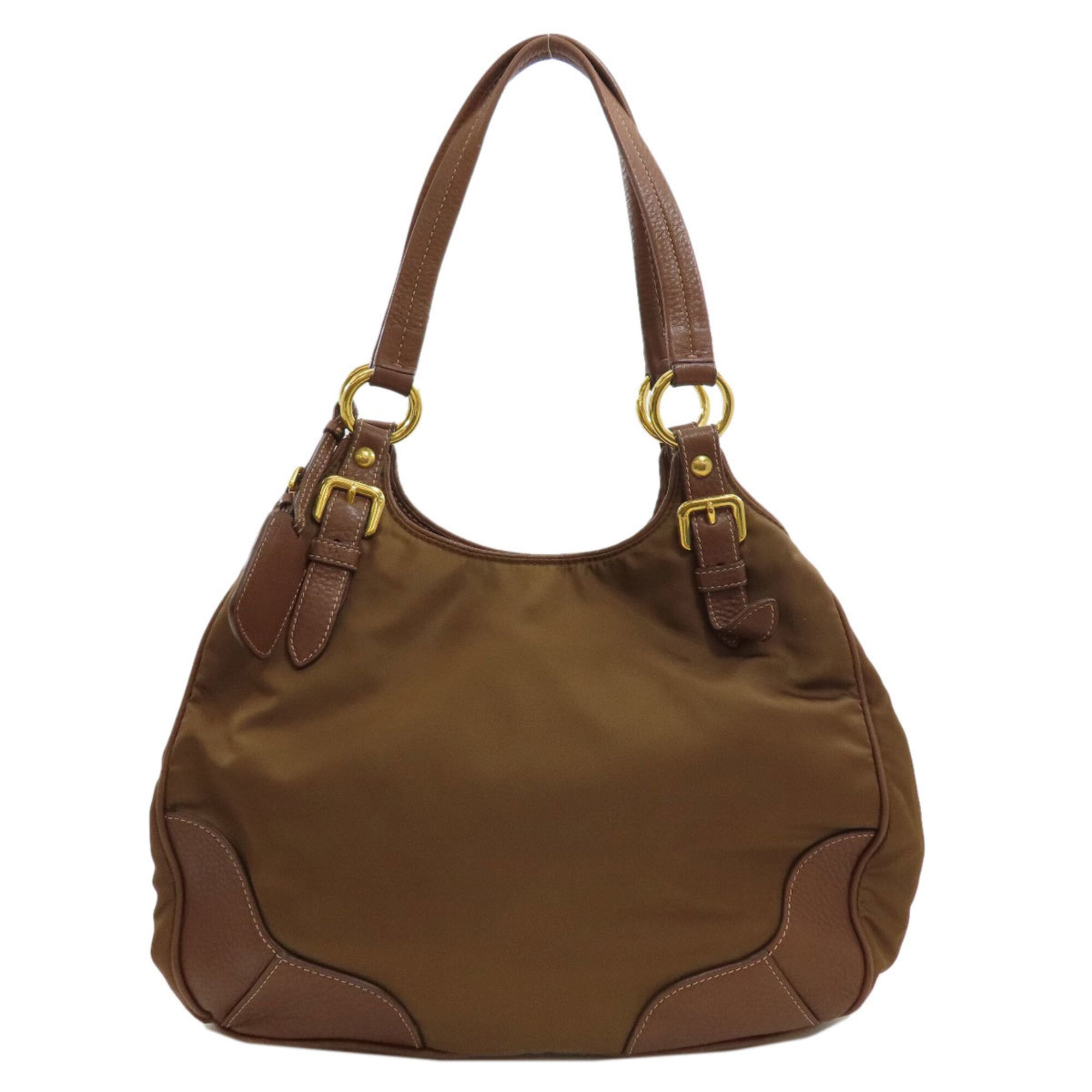 Prada Brown Nylon Tote Bag (Pre-Owned)