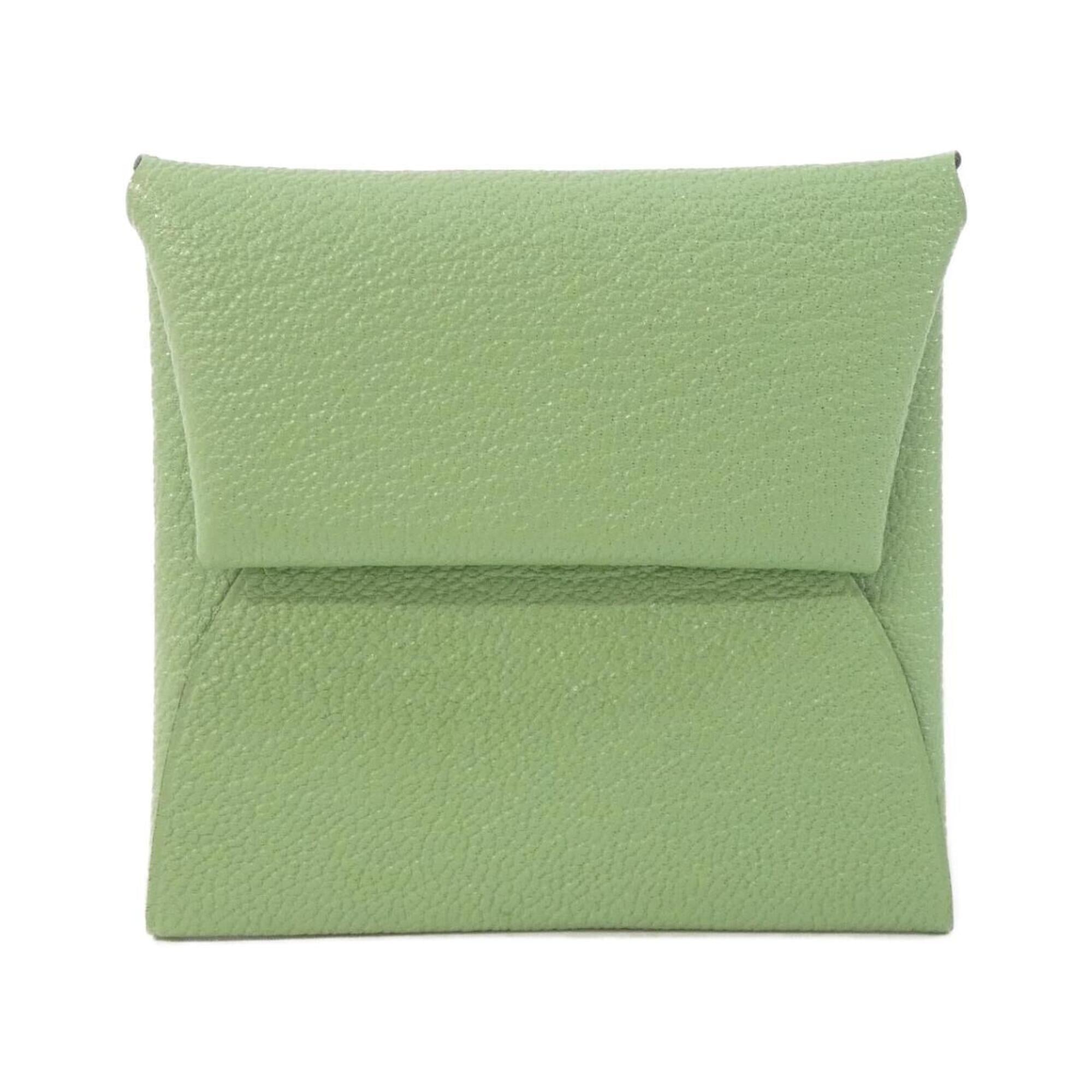 Hermes Bastia Vert Chevre Leather Coin Purse/Coin Case (Pre-Owned)