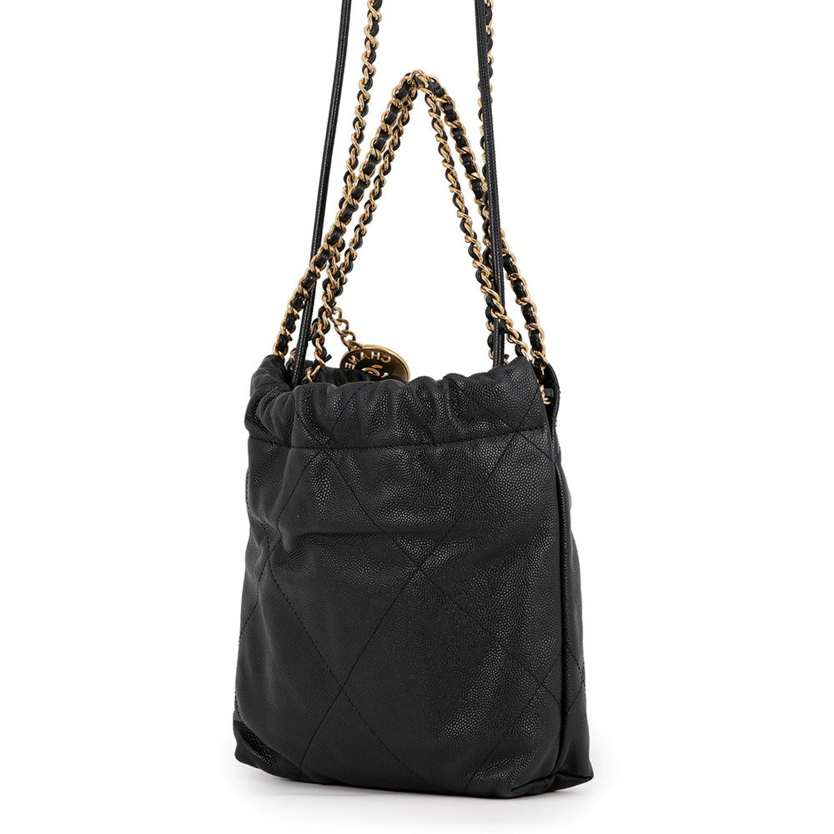 Chanel Black Grained Calfskin Handbag