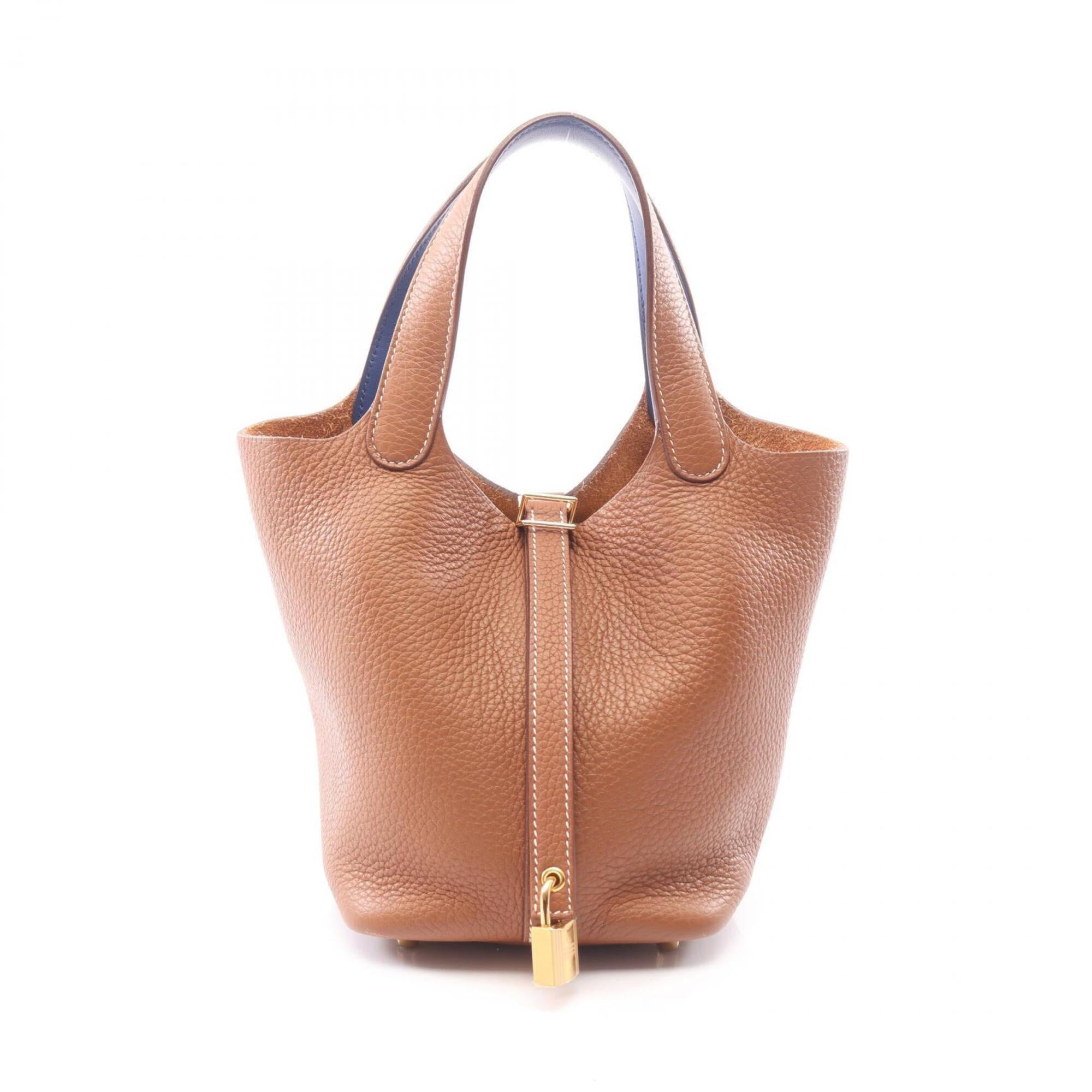 Hermes Brown Taurillon Clemence Leather Leather Handbag (Pre-Owned)