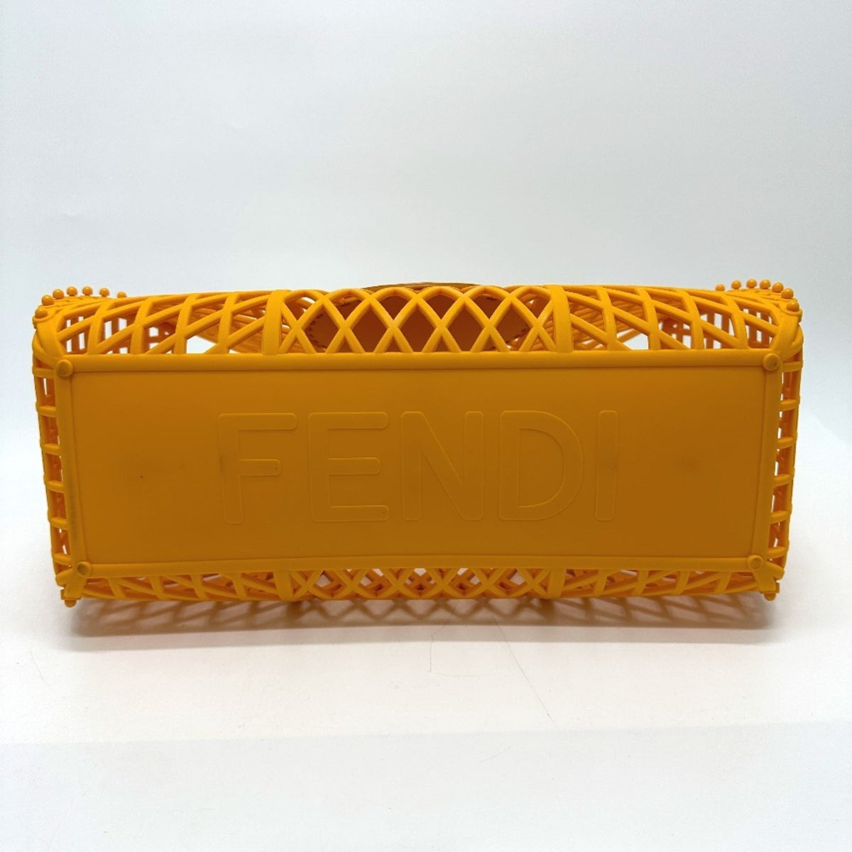 Fendi Orange Plastic Leather Baguette Bag (Pre-Owned)
