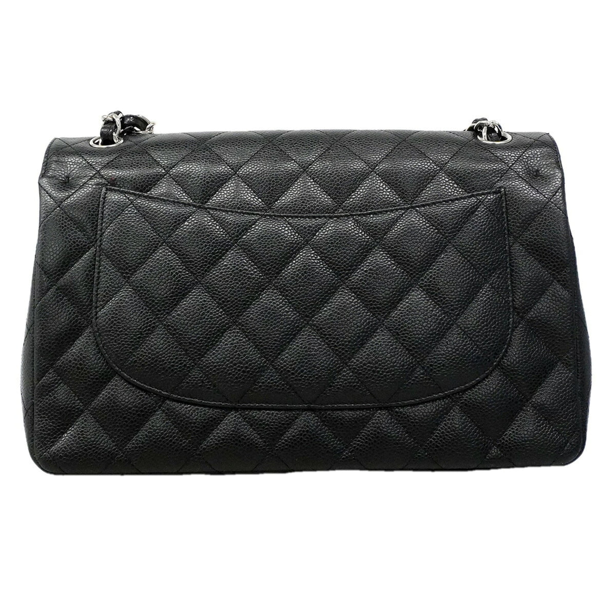 Chanel Black Grained Calfskin Shoulder Bag (Pre-Owned)